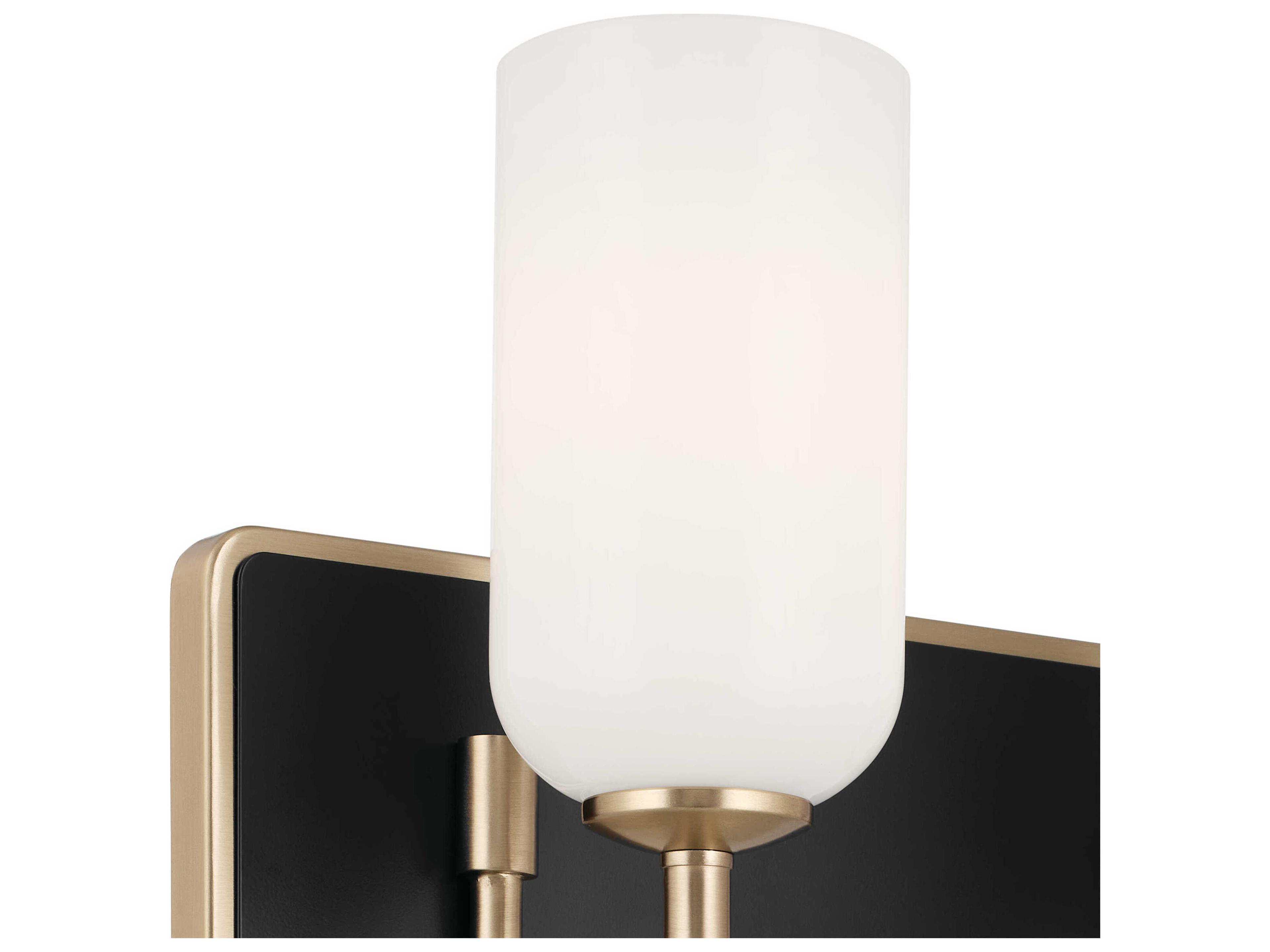 Kichler Solia 2-Light Champagne Bronze Glass Vanity Light