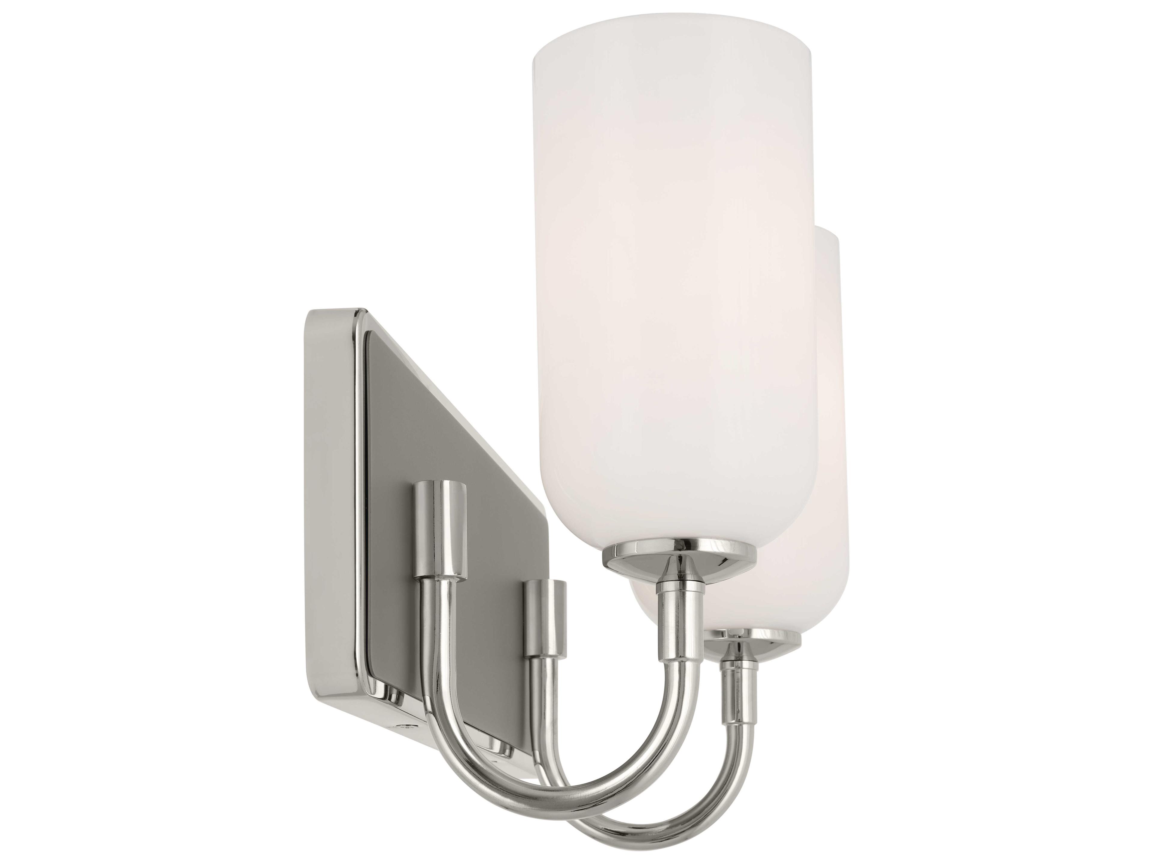 Kichler Solia 2-Light Polished Nickel Glass Vanity Light