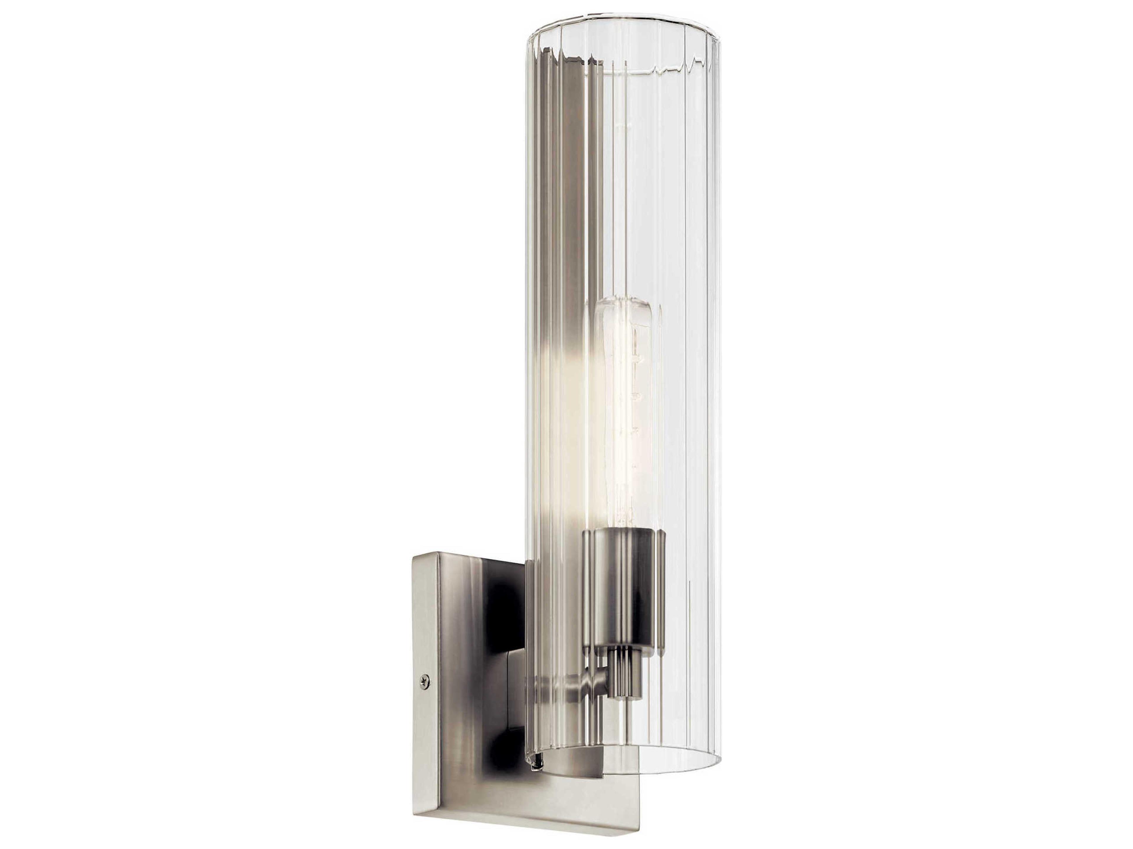 Jemsa 1-Light Brushed Nickel Wall Sconce