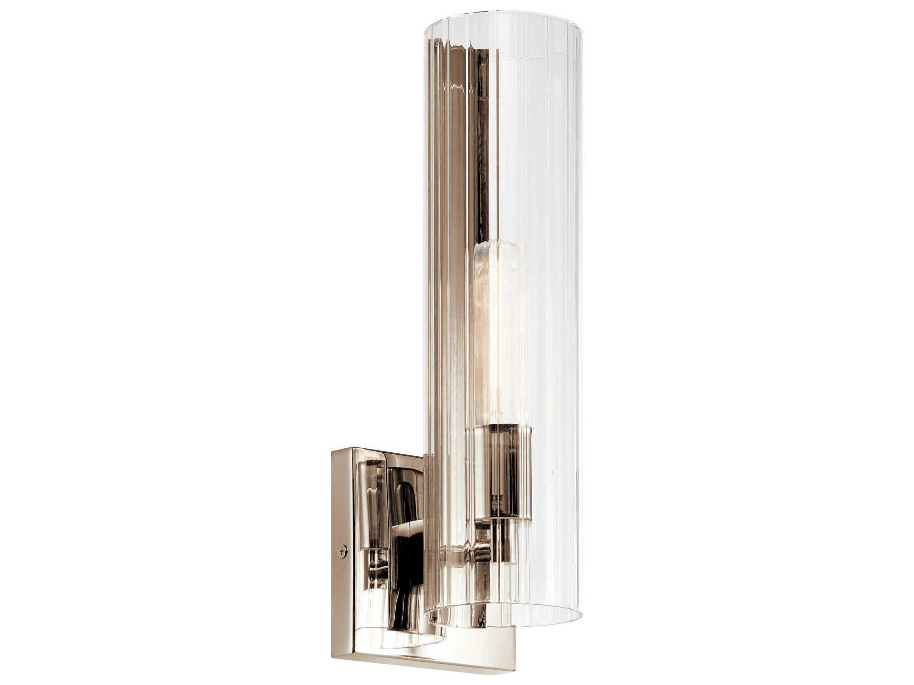Jemsa 1-Light Polished Nickel Wall Sconce