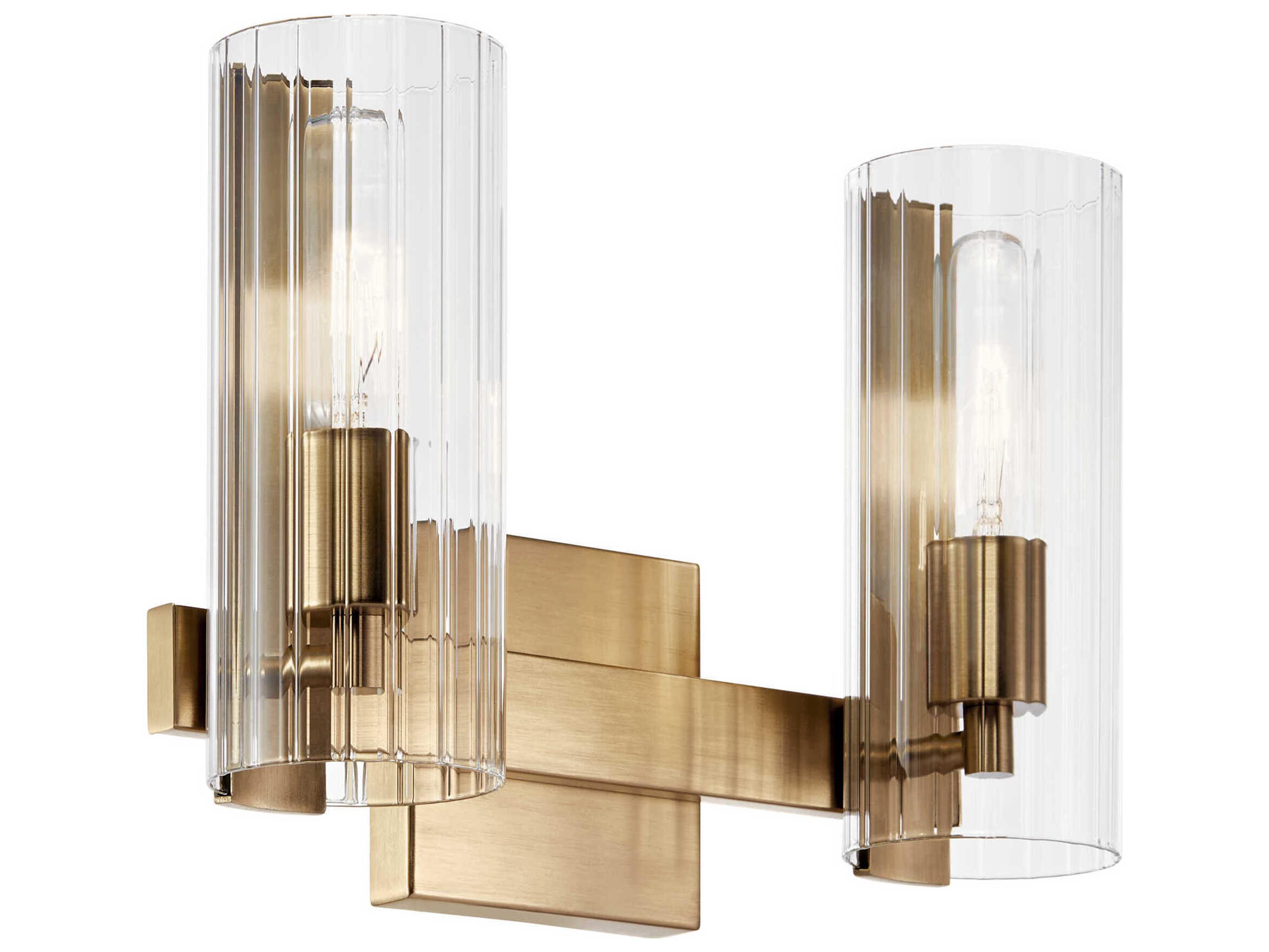 Jemsa 2-Light Champagne Bronze Vanity Light