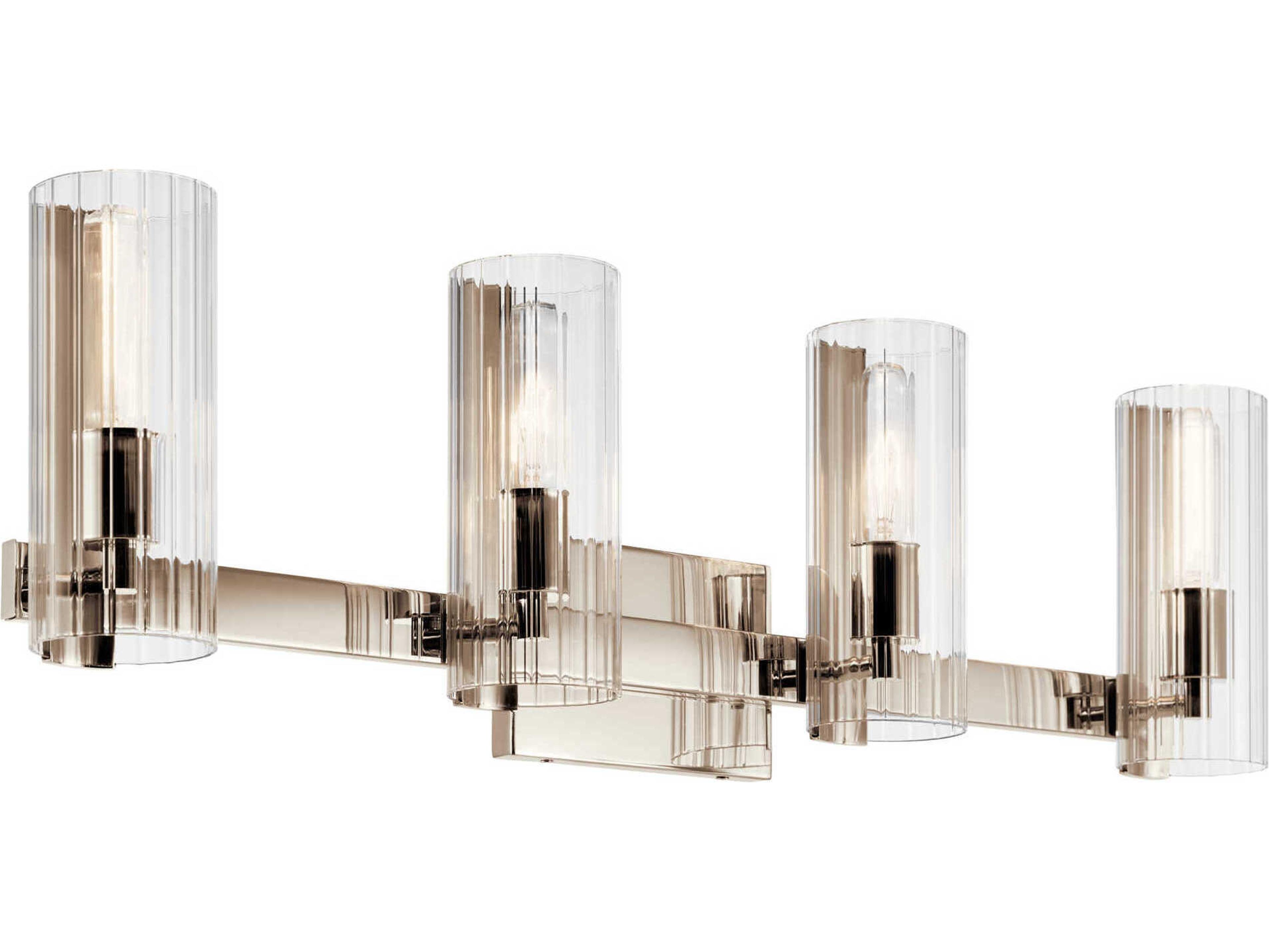 Jemsa 4-Light Polished Nickel Vanity Light