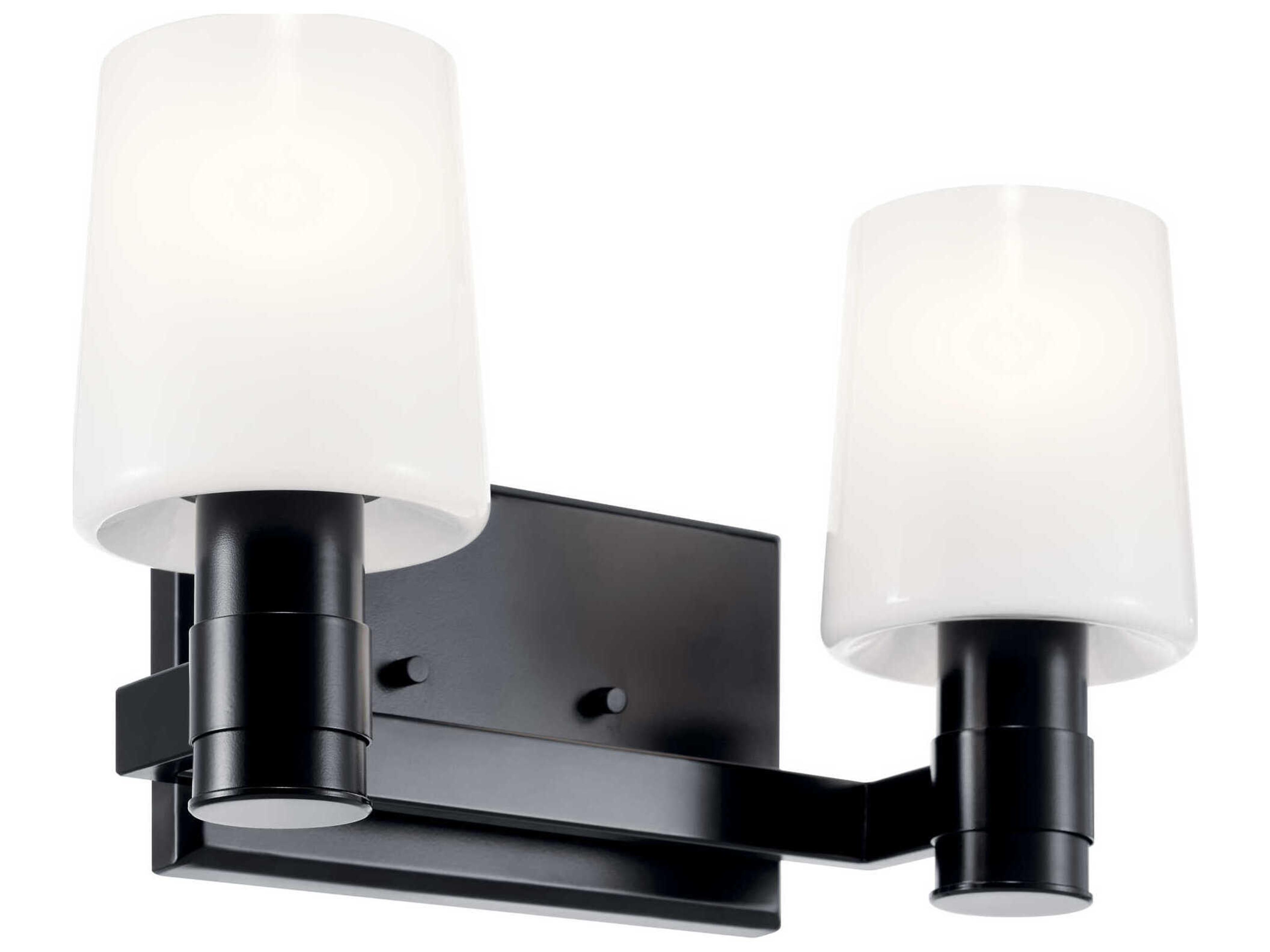 Adani 2-Light Black Vanity Light