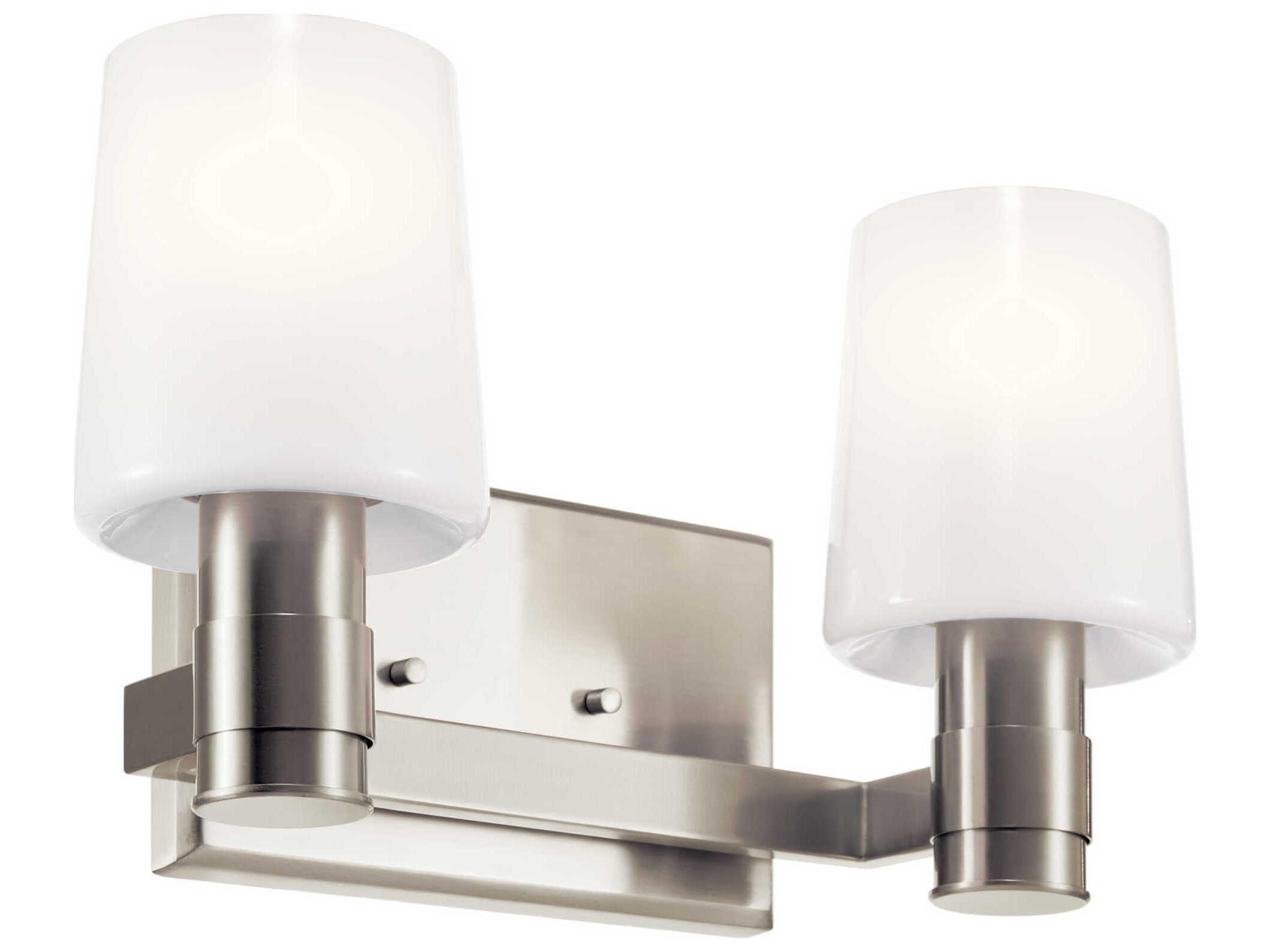 Adani 2-Light Brushed Nickel Vanity Light