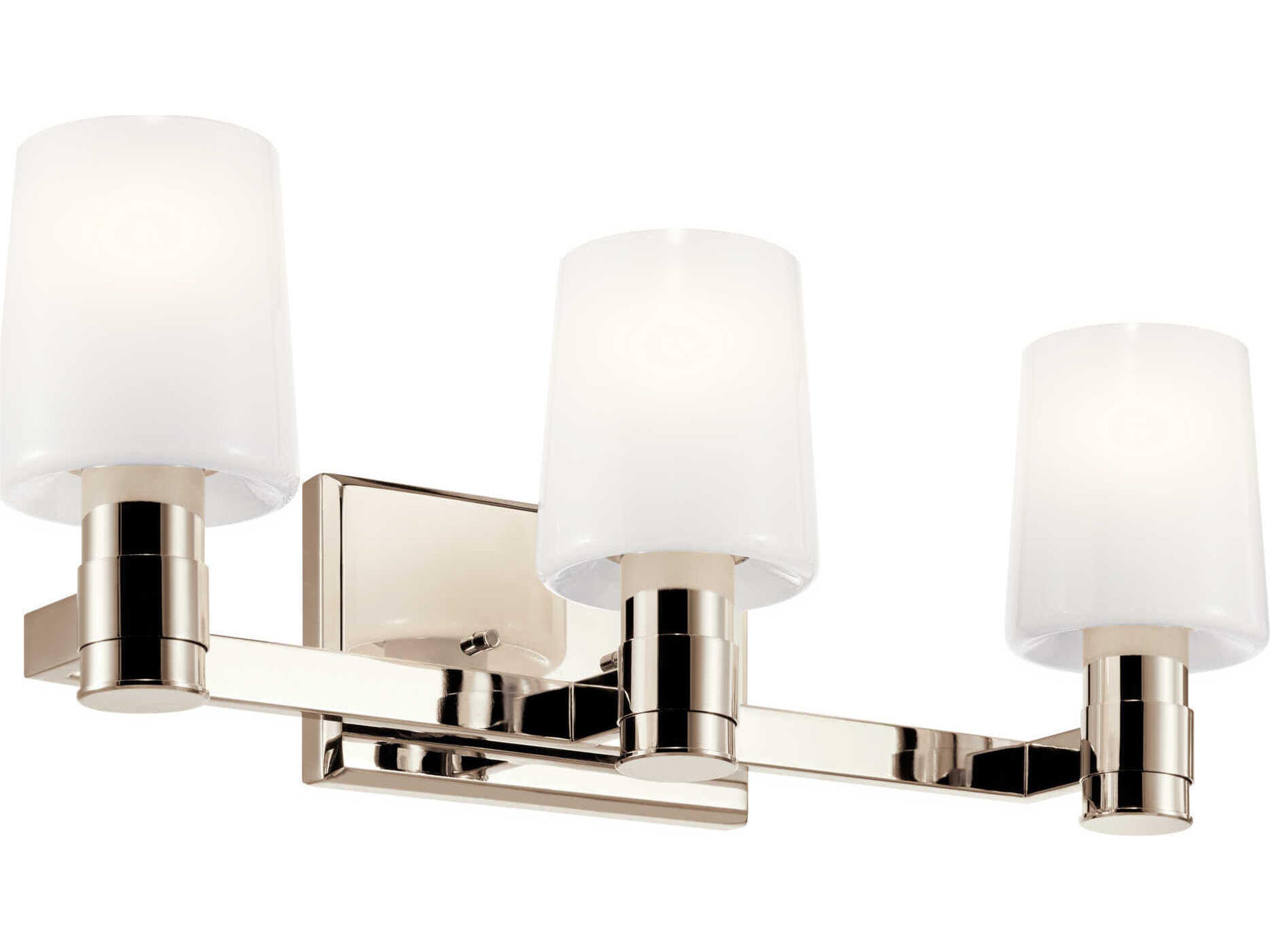 Adani 3-Light Polished Nickel Vanity Light