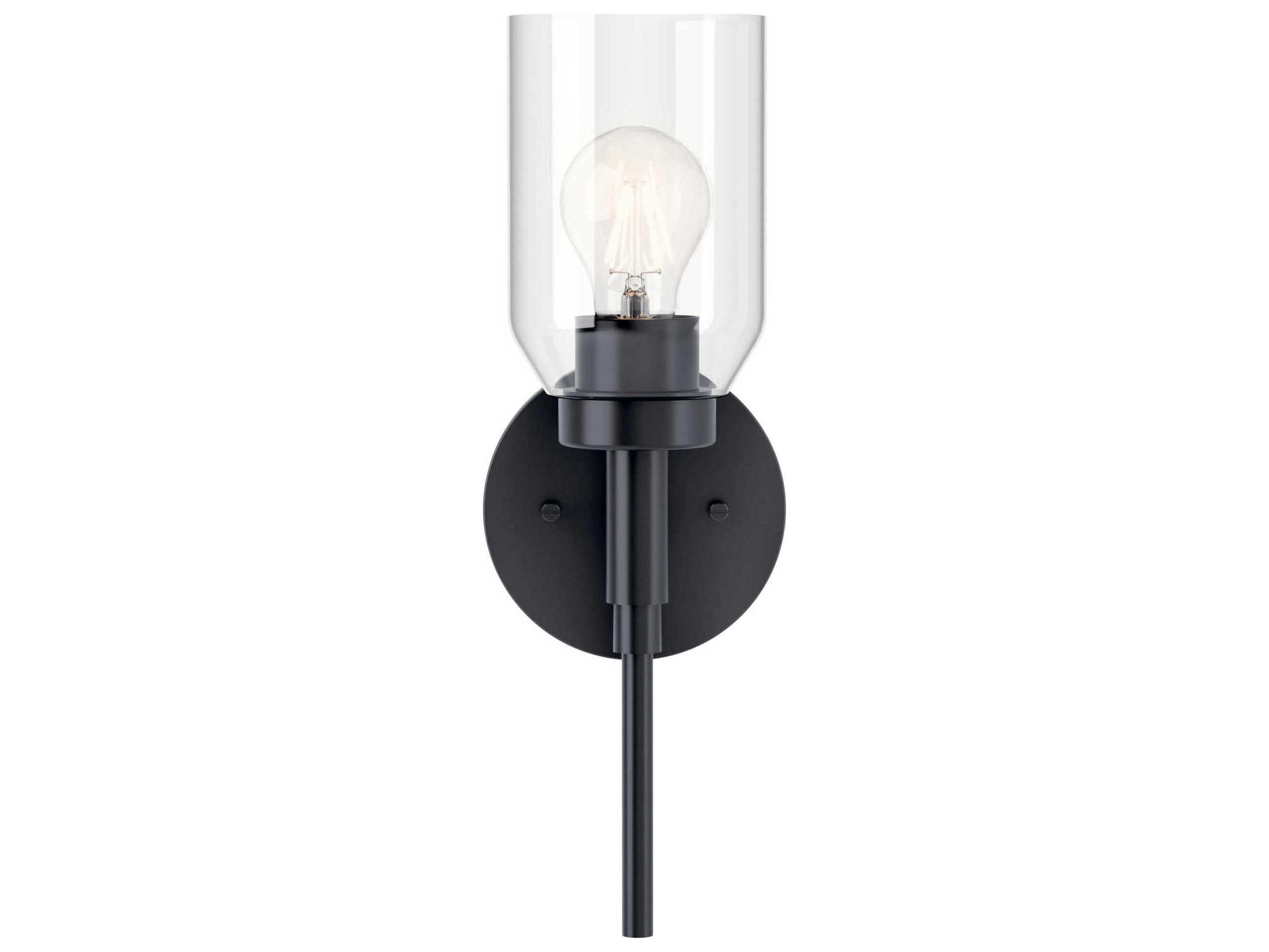 Kichler Madden 1-Light Black Wall Sconce