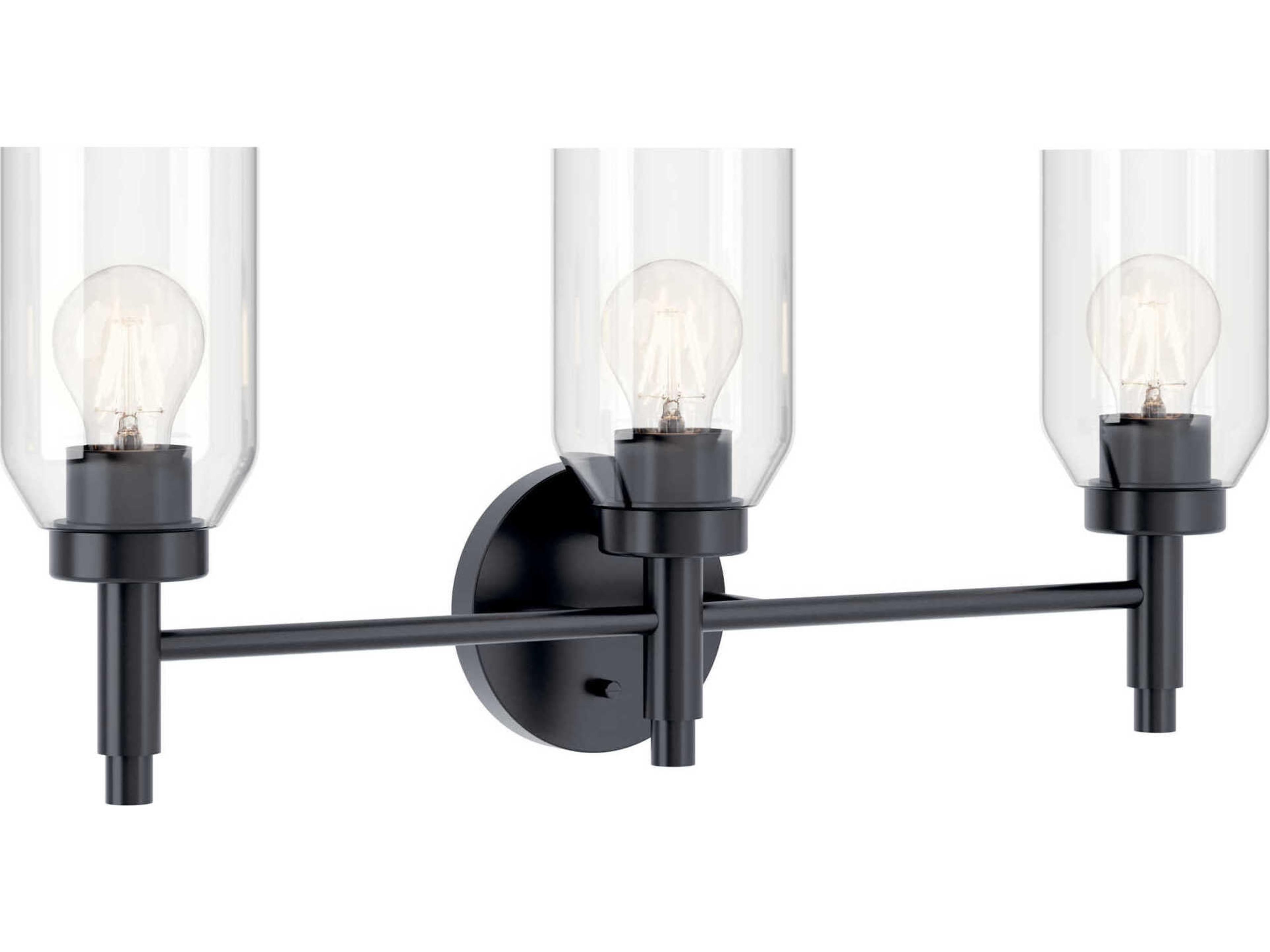 Madden 3-Light Black Vanity Light
