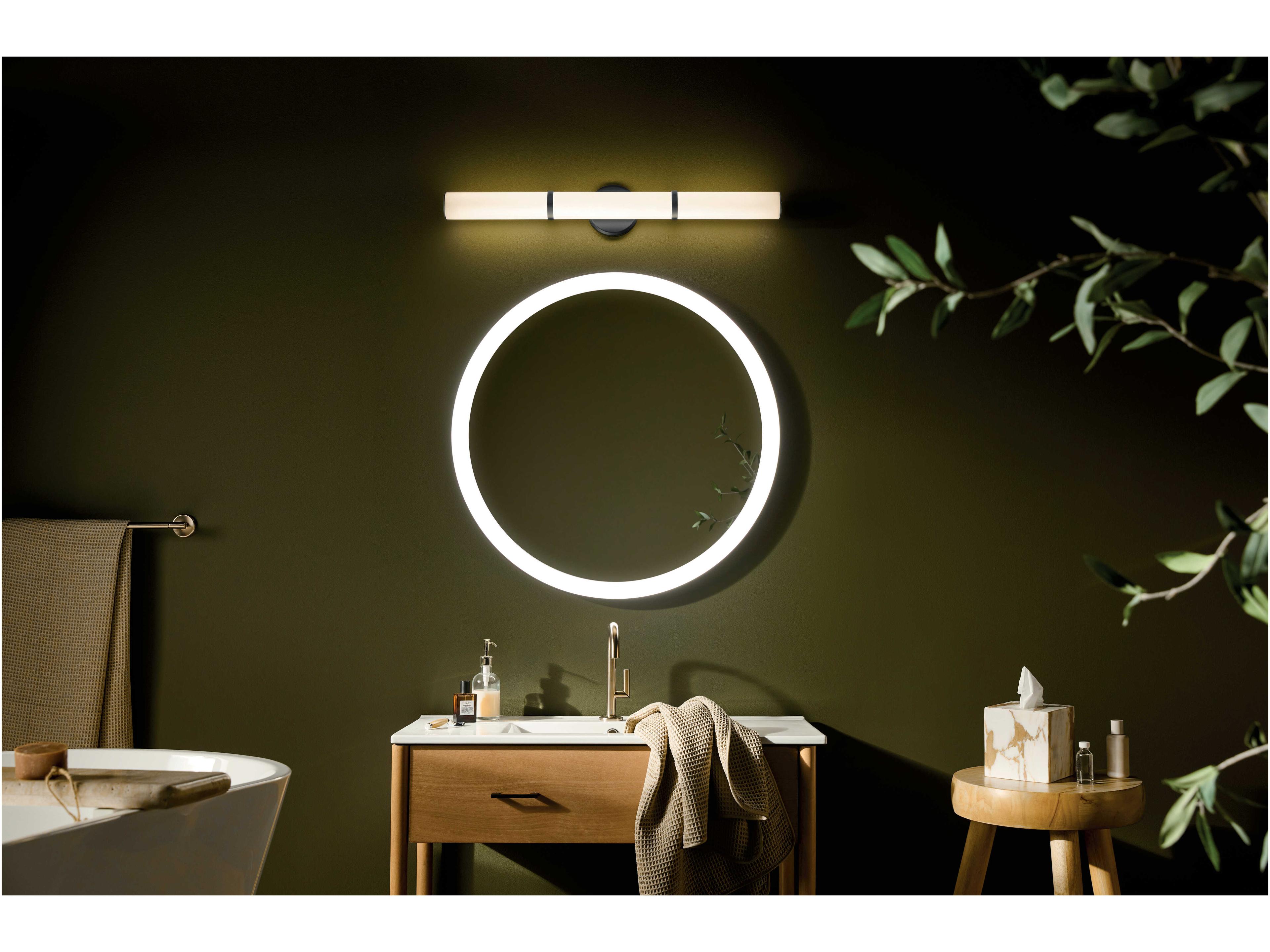 Kichler Rosh 1-Light Black Vanity Light