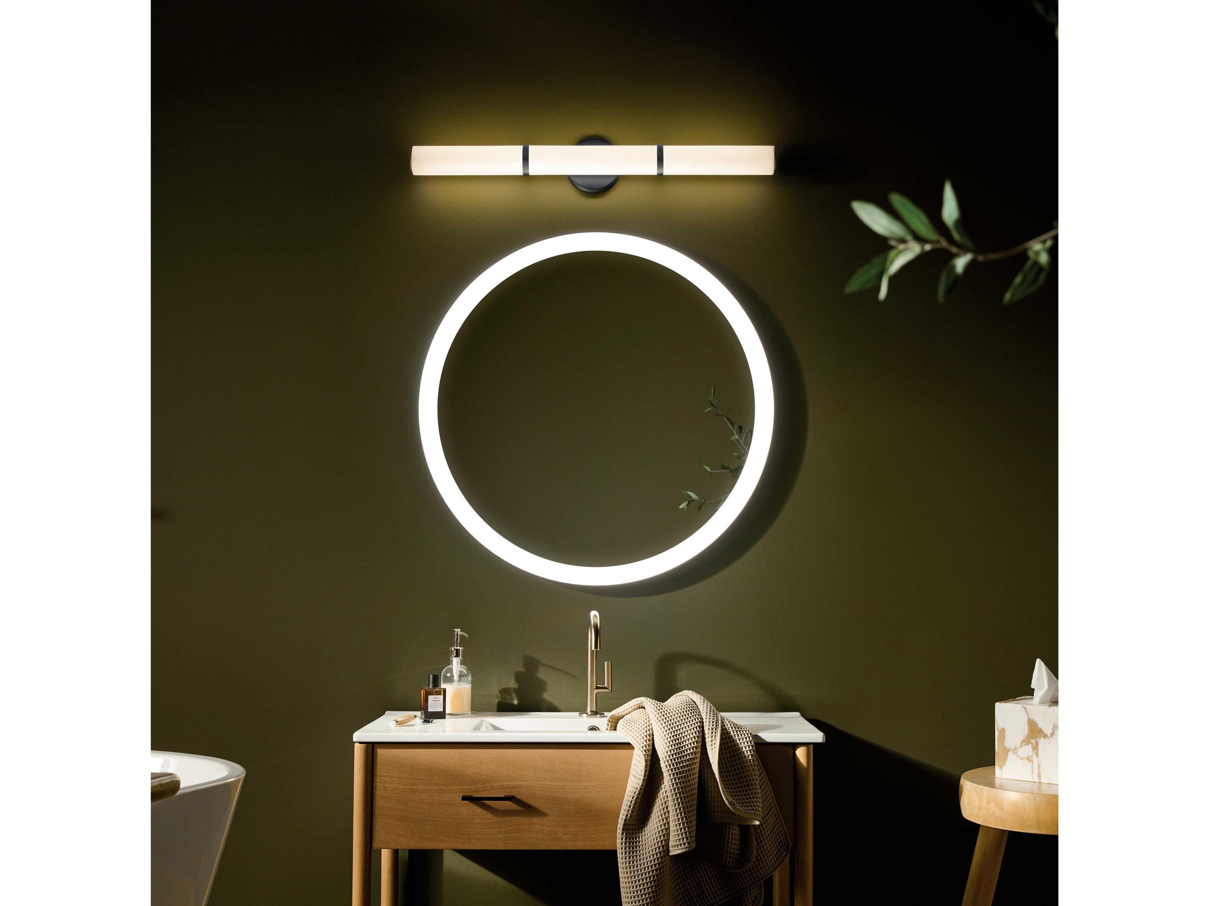 Kichler Rosh 1-Light Black Vanity Light
