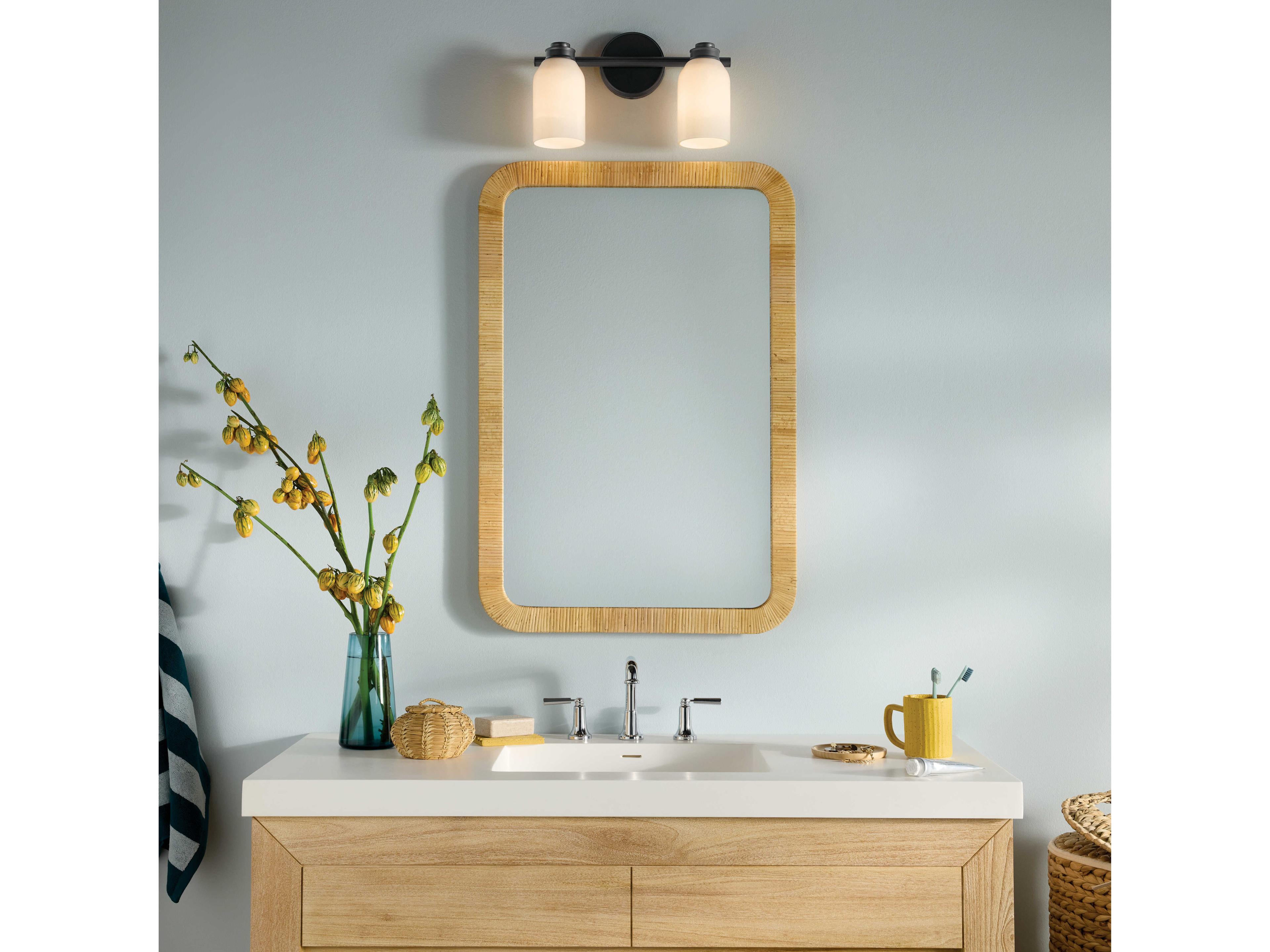 Kichler Shae 2-Light Black Vanity Light