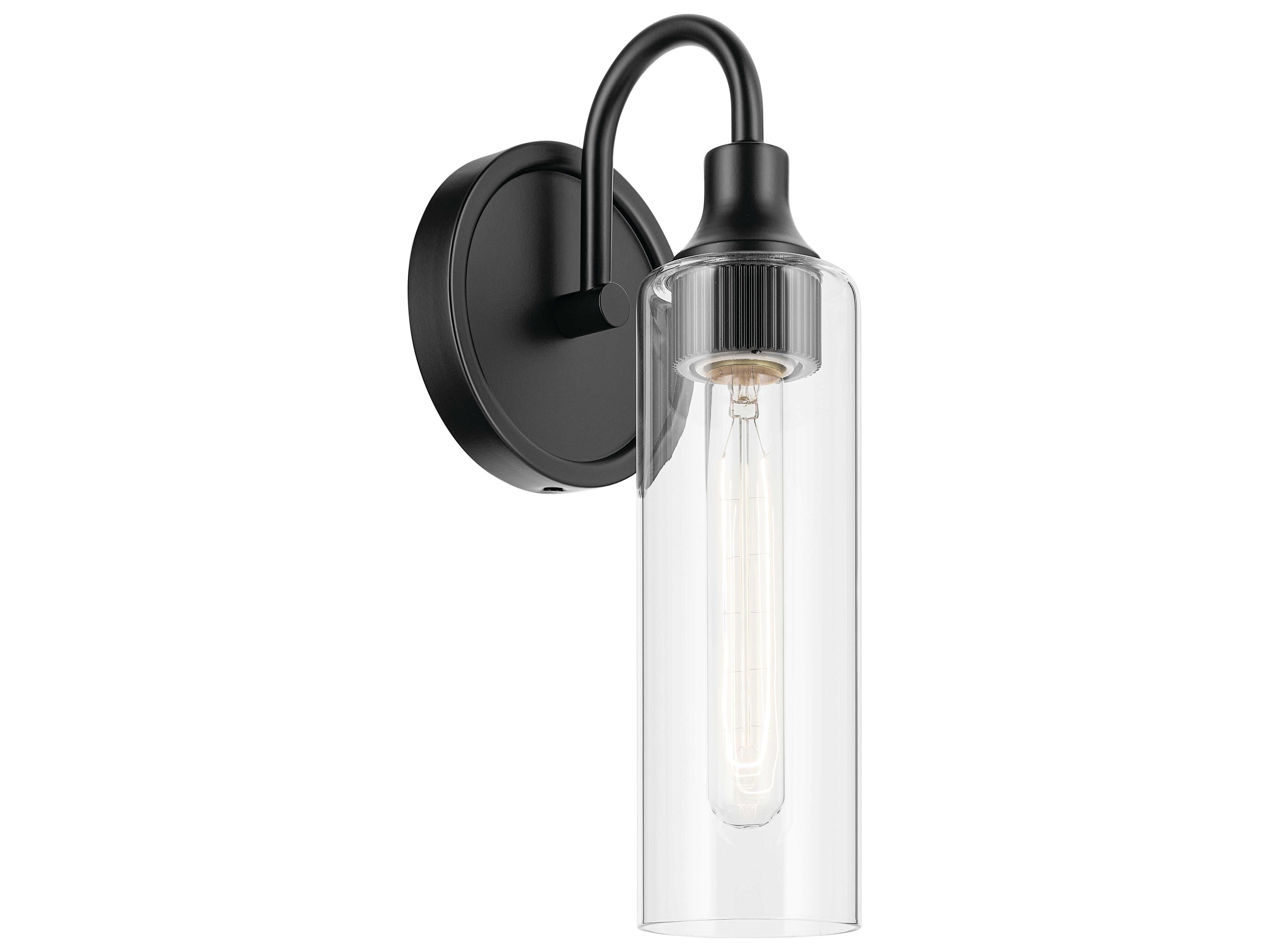 Kavi 1-Light Black Wall Sconce