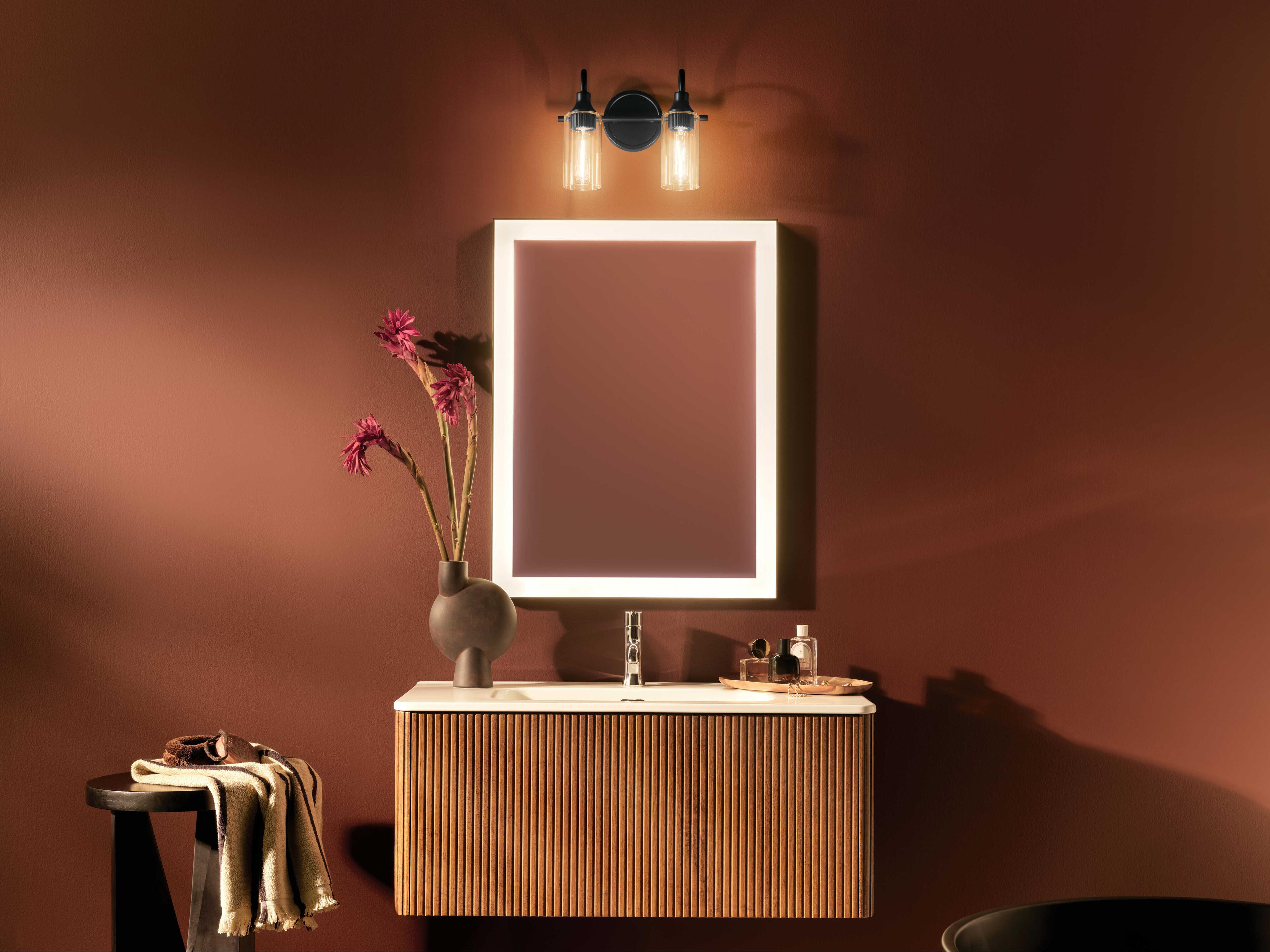 Kichler Kavi 2-Light Black Vanity Light