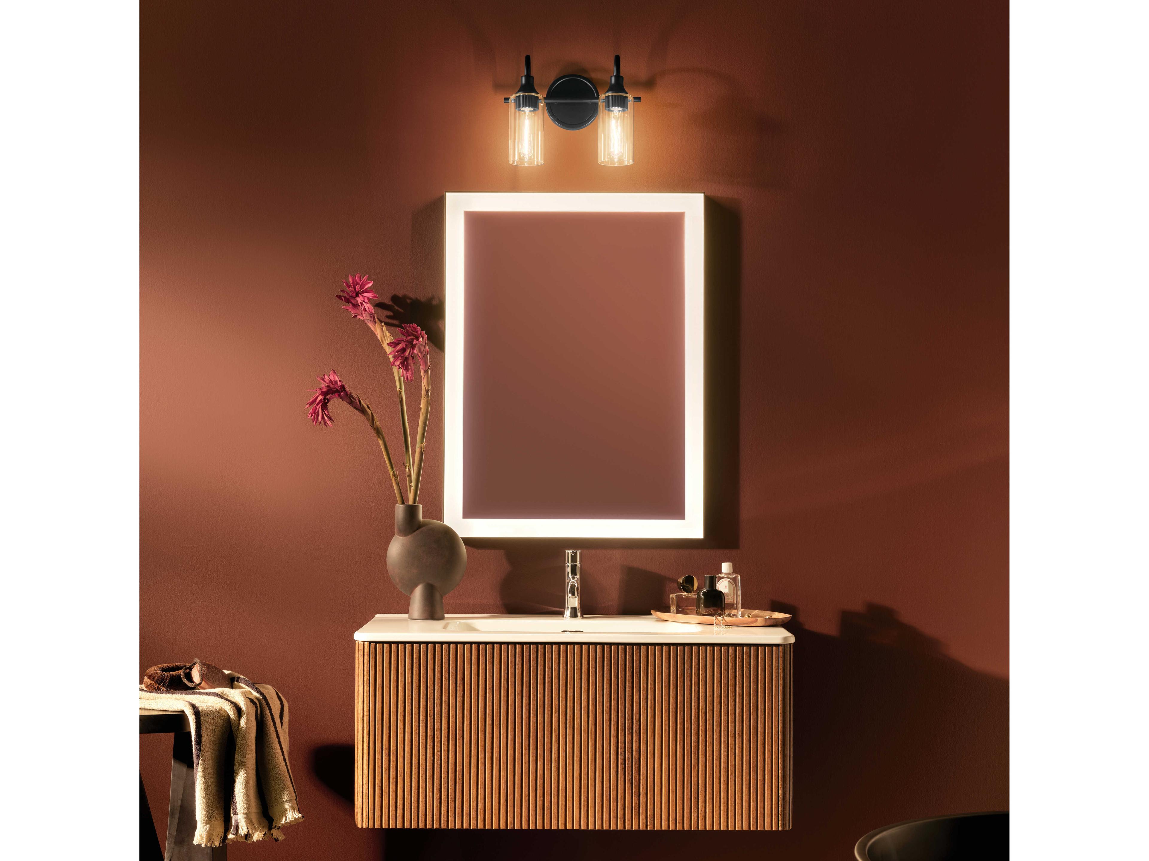 Kichler Kavi 2-Light Black Vanity Light