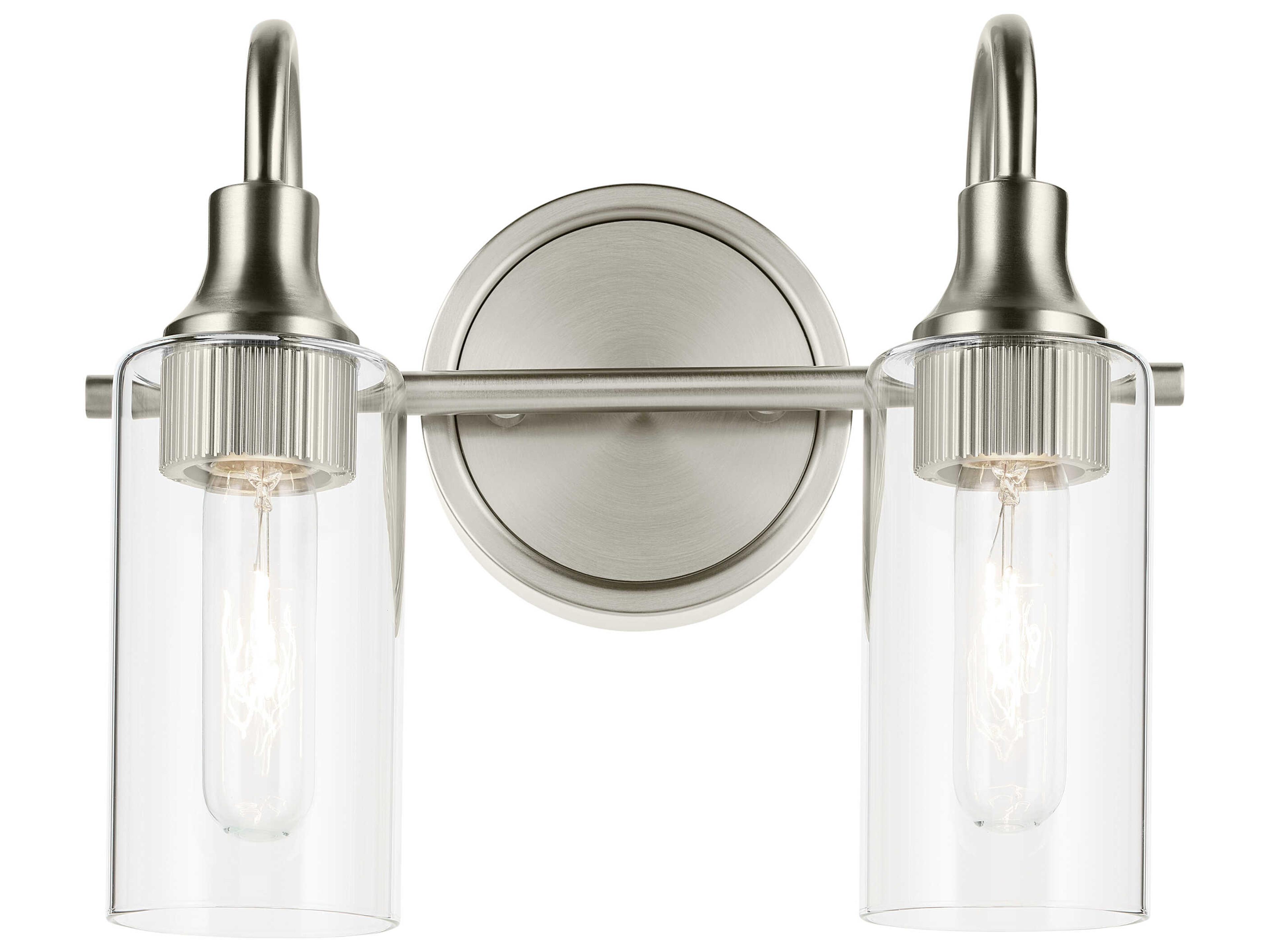 Kichler Kavi 2-Light Brushed Nickel Vanity Light