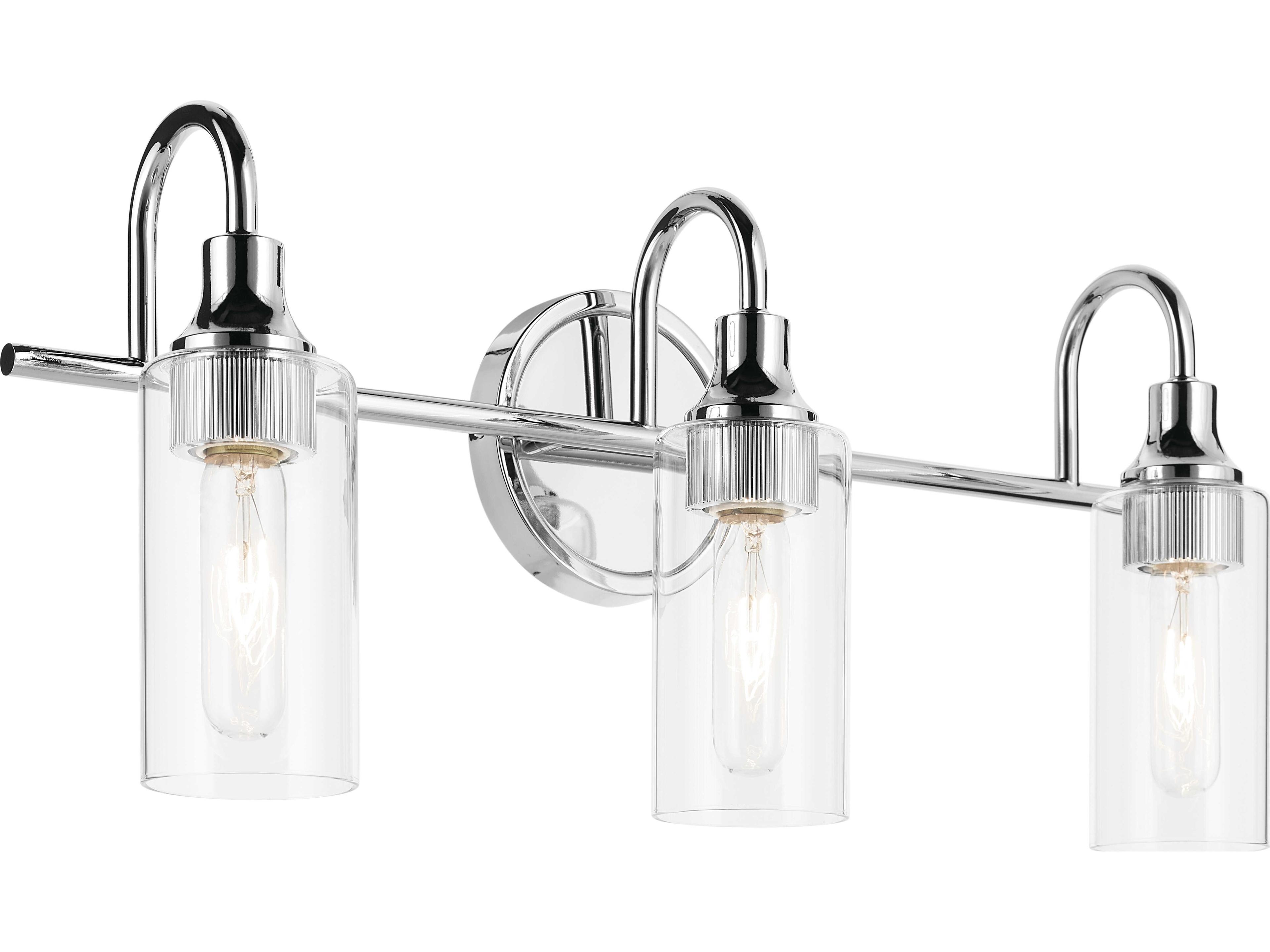 Kavi 3-Light Chrome Vanity Light