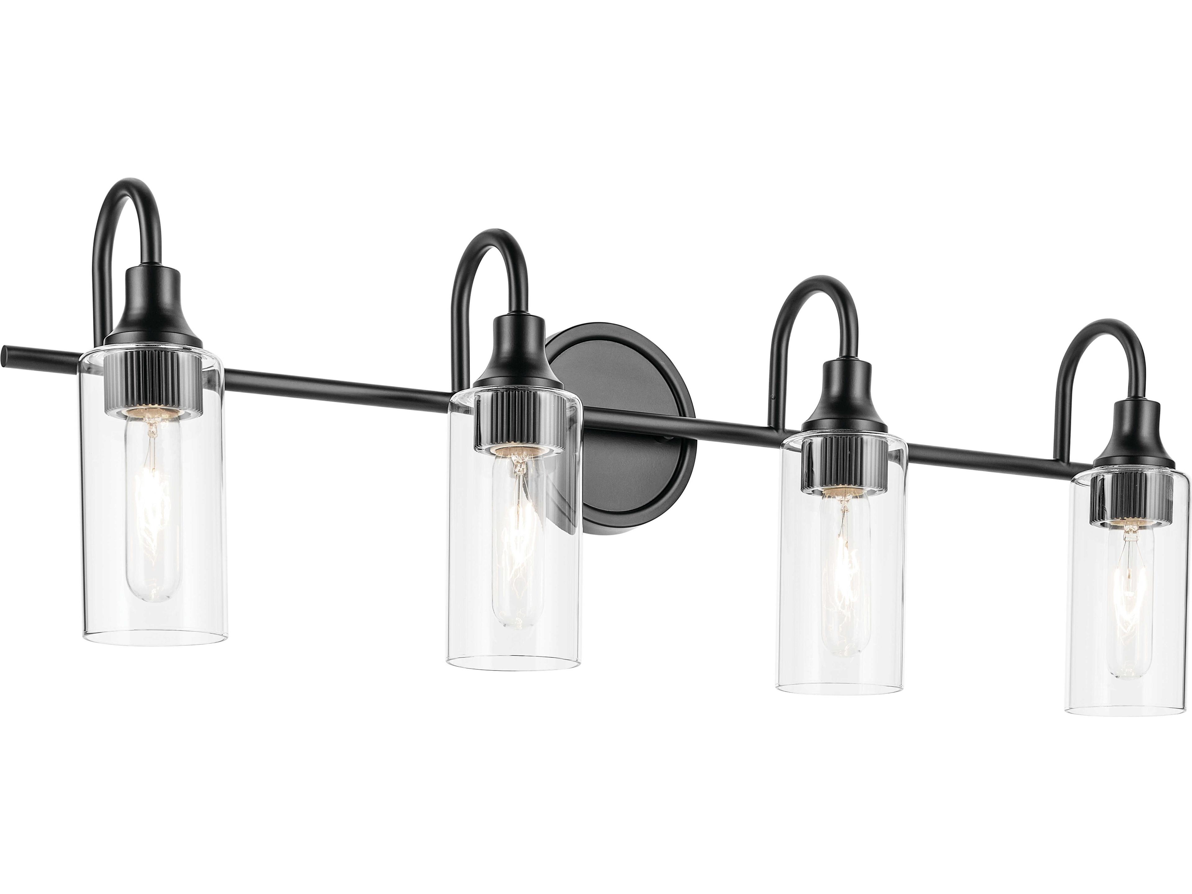 Kavi 4-Light Black Vanity Light