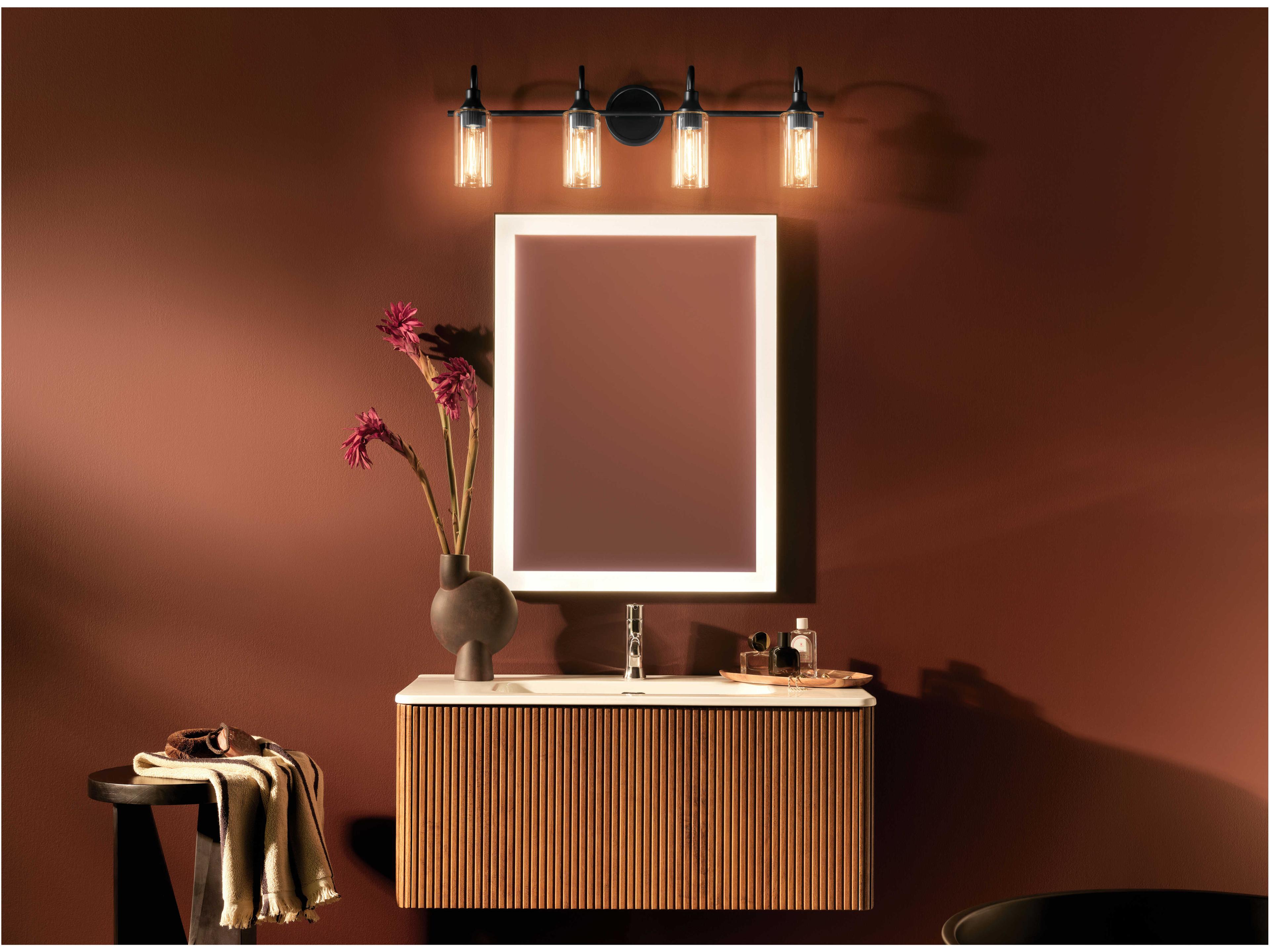 Kichler Kavi 4-Light Black Vanity Light