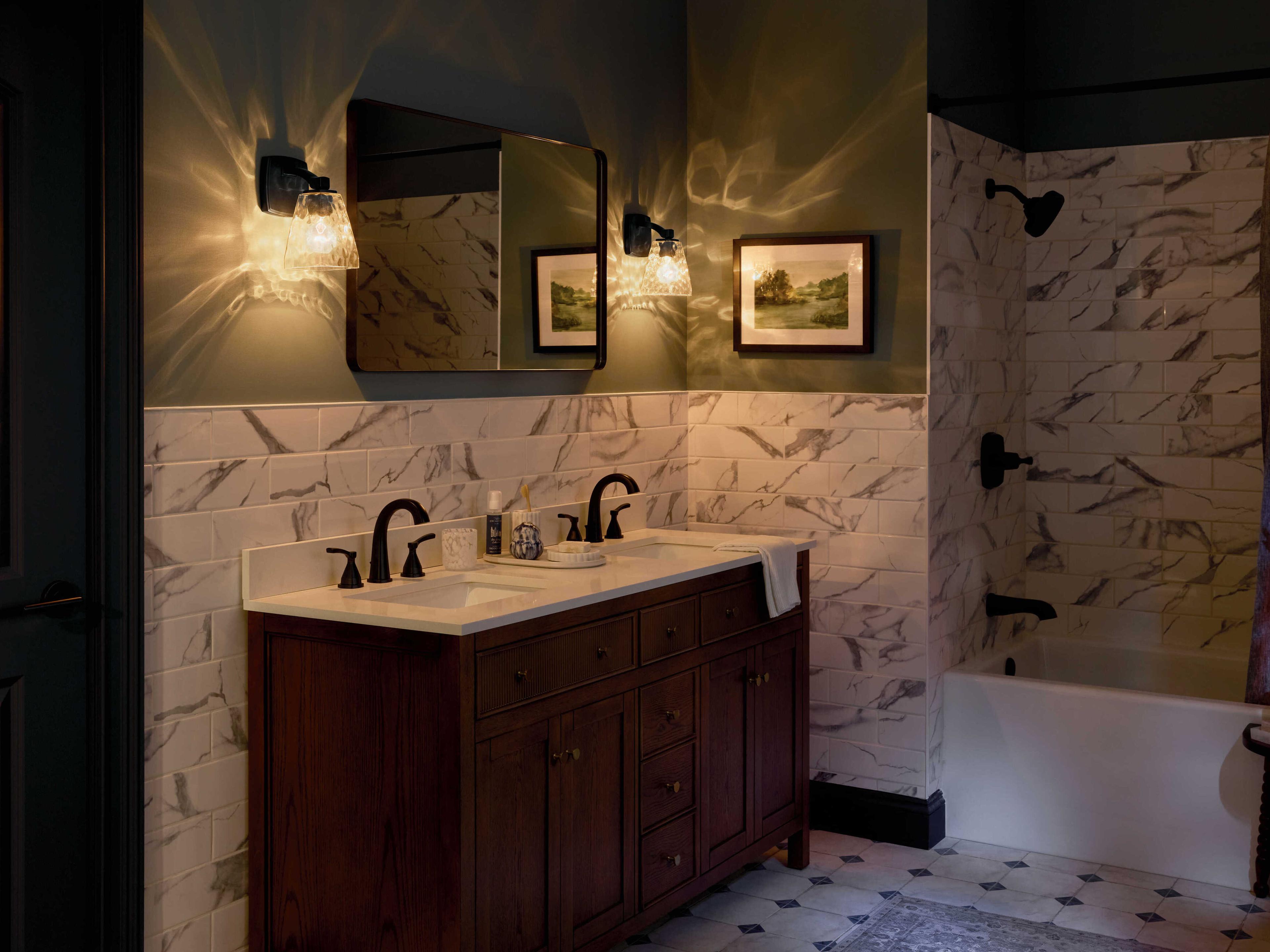 Kichler Marant 1-Light Black Wall Sconce