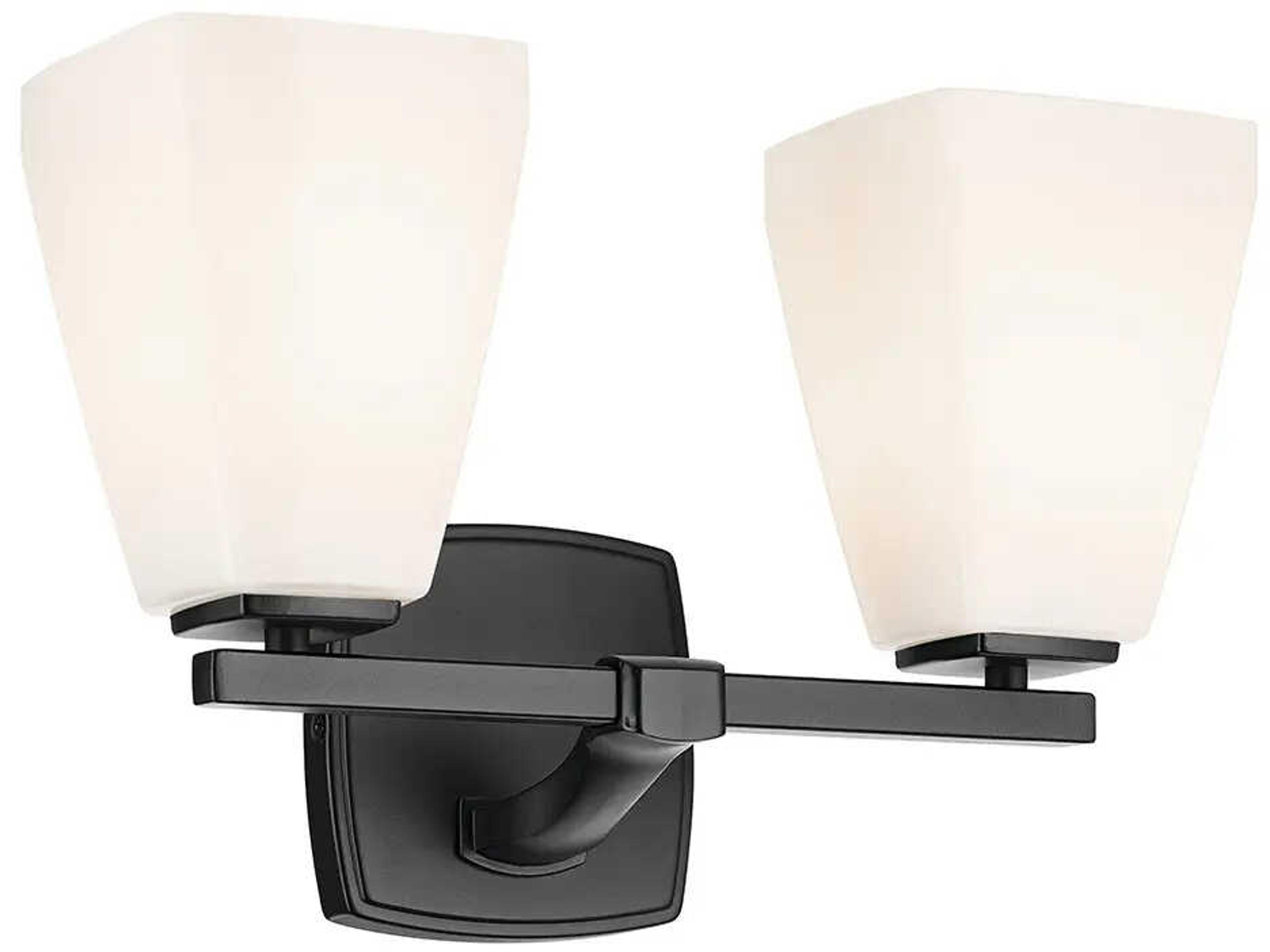 Marant 2-Light Black Vanity Light