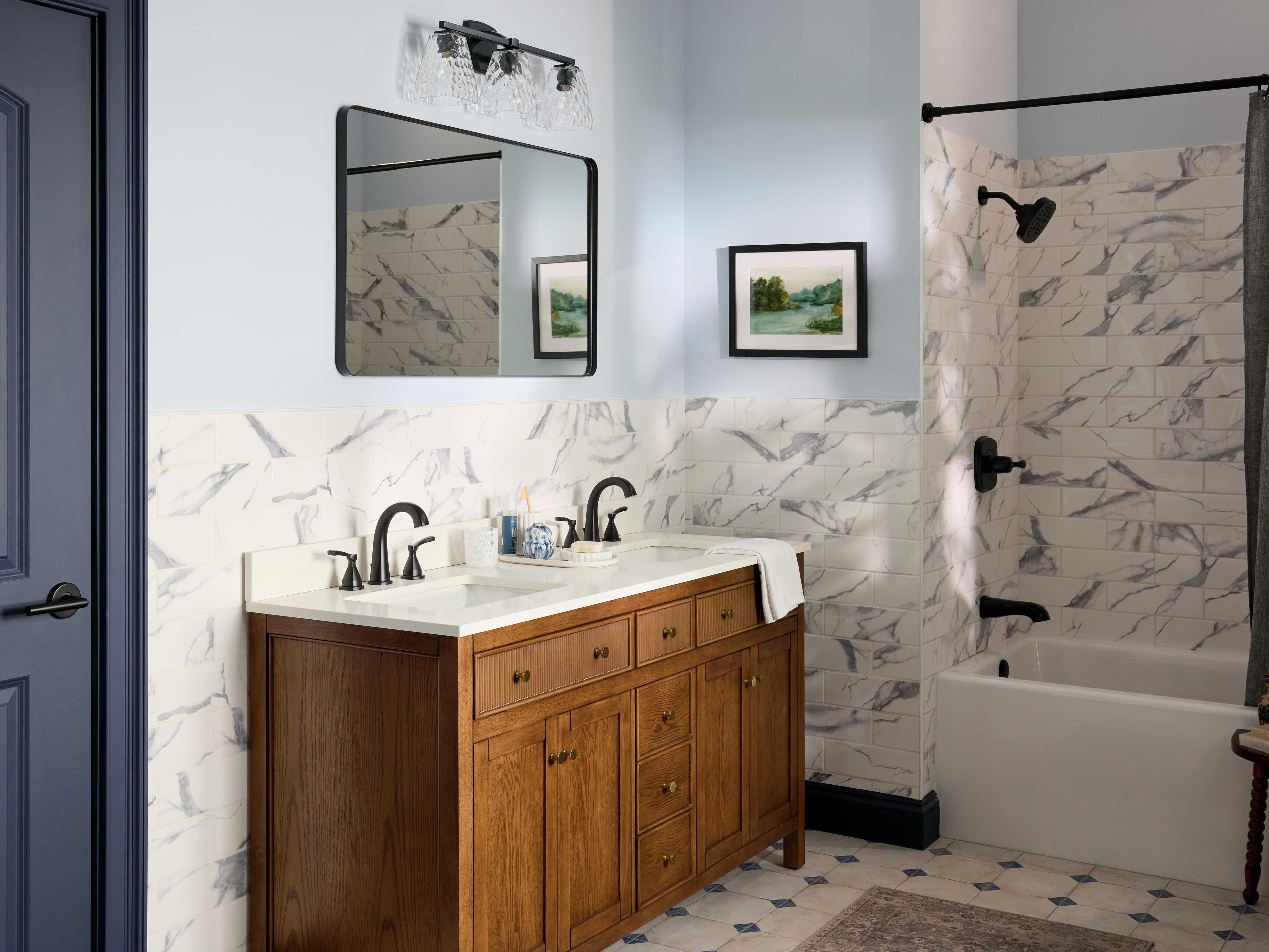 Kichler Marant 3-Light Black Vanity Light