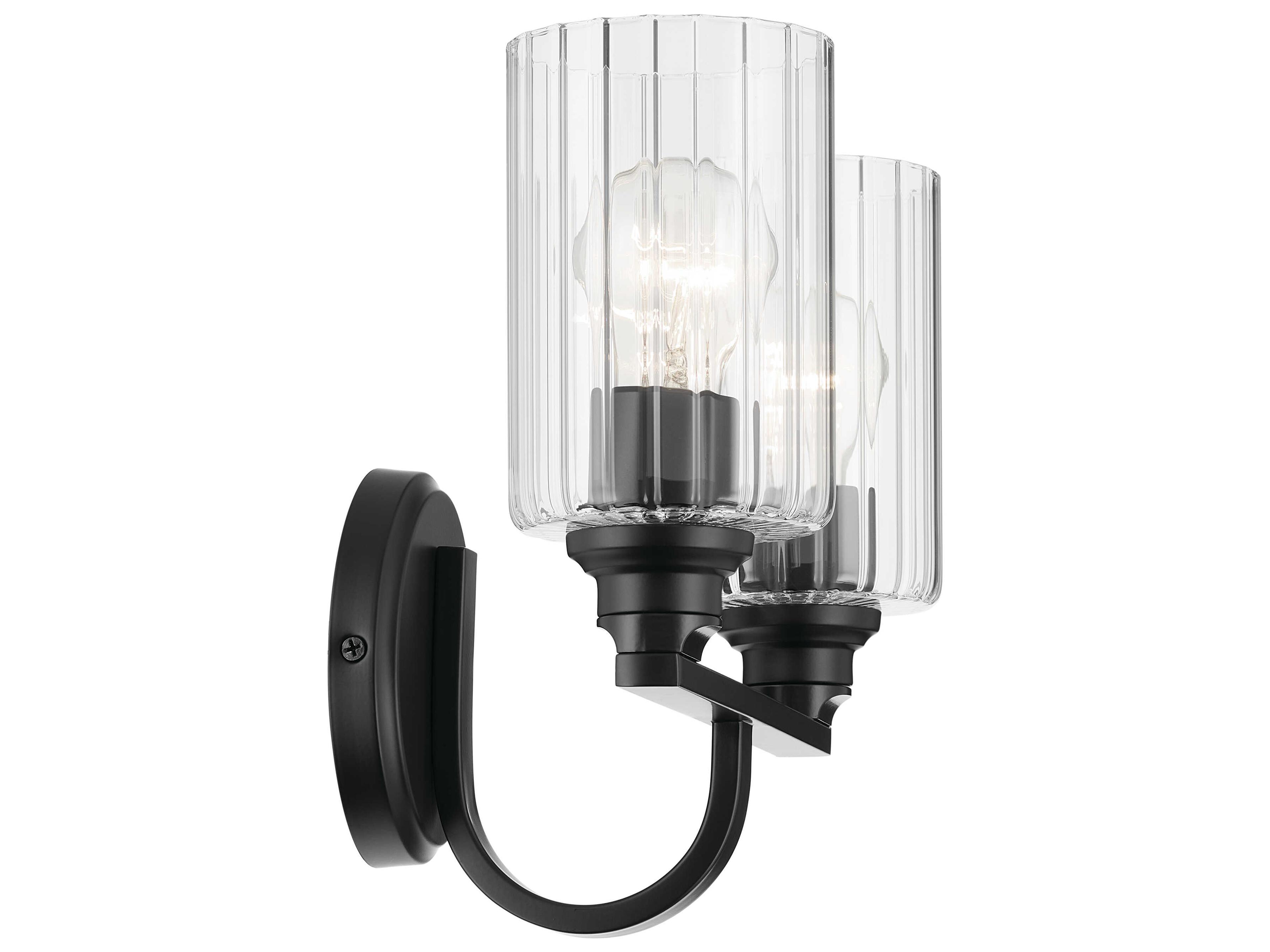 Kichler Gioe 2-Light Black Vanity Light