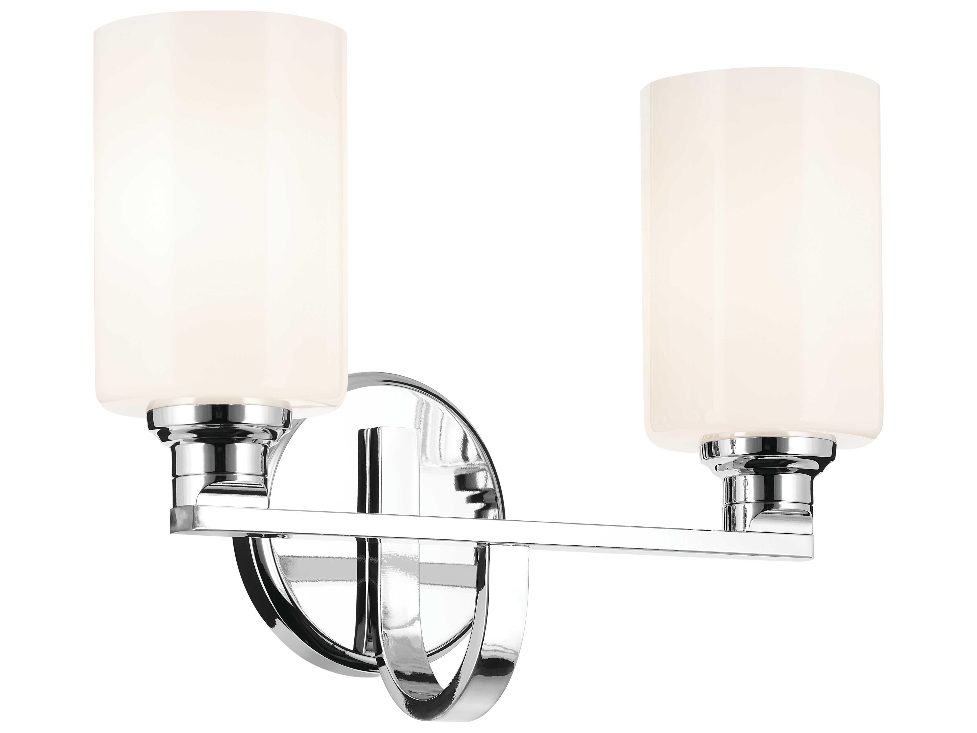 Gioe 2-Light Chrome Vanity Light
