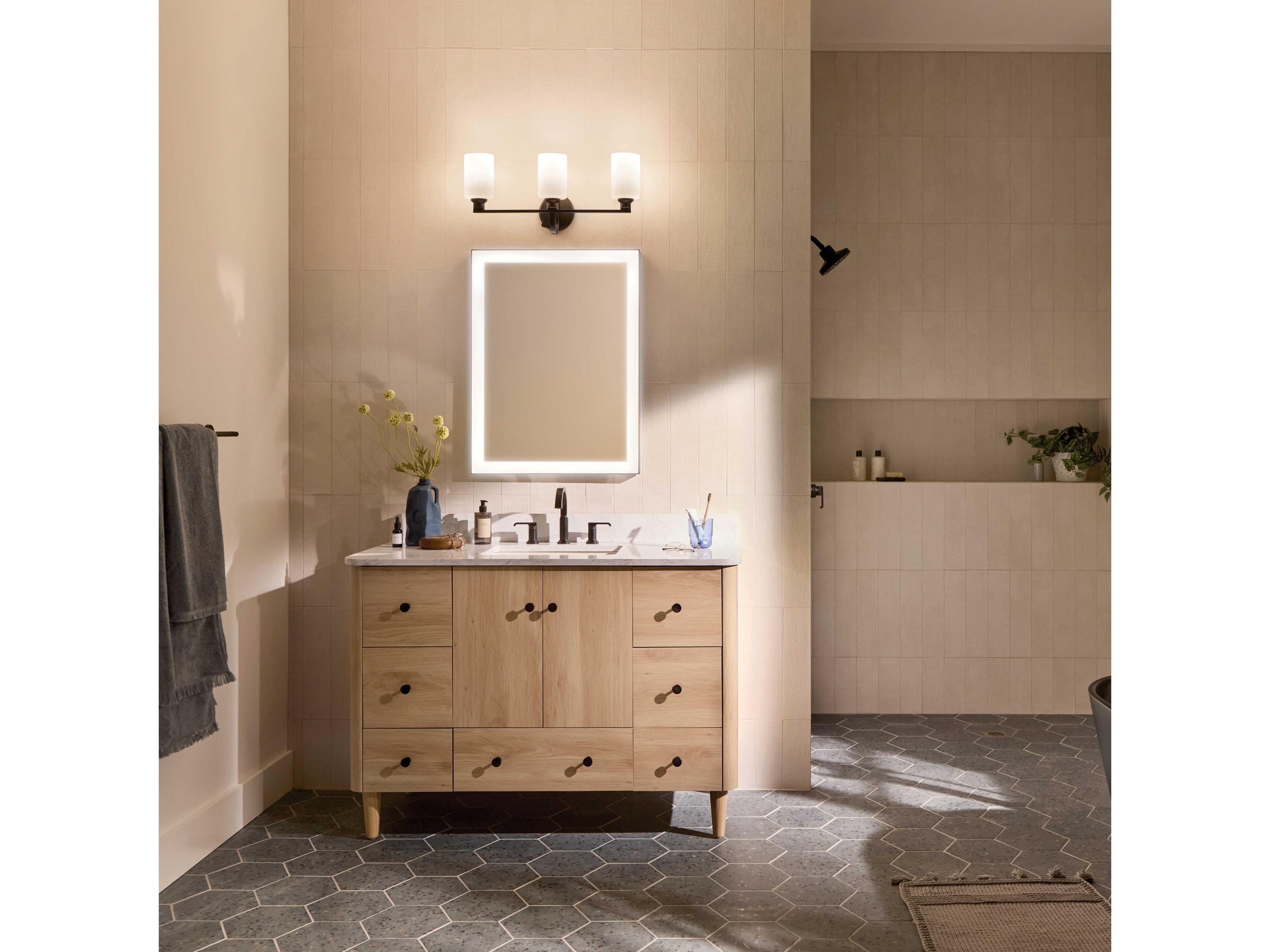 Kichler Gioe 3-Light Black Vanity Light