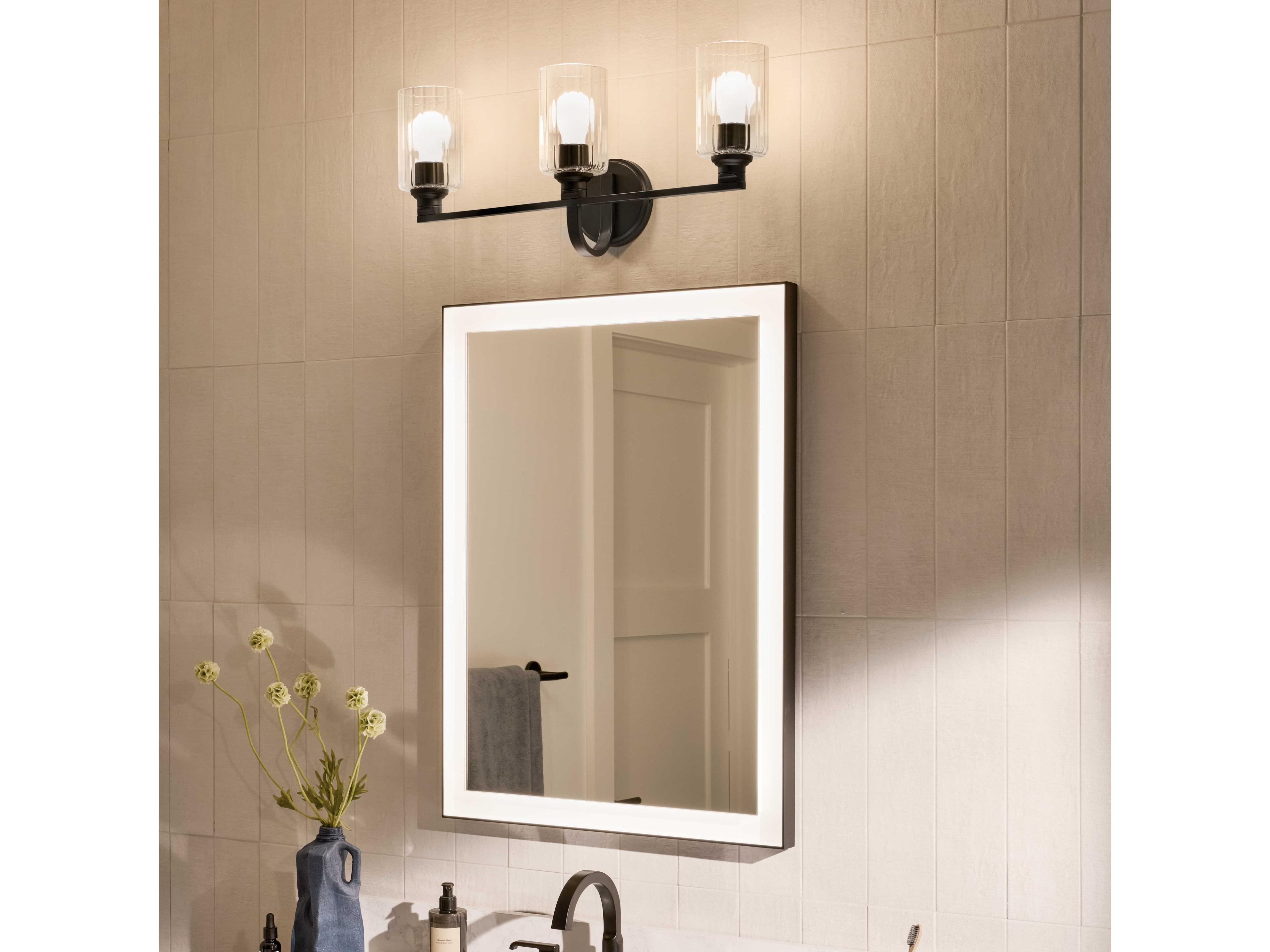 Kichler Gioe 3-Light Black Vanity Light