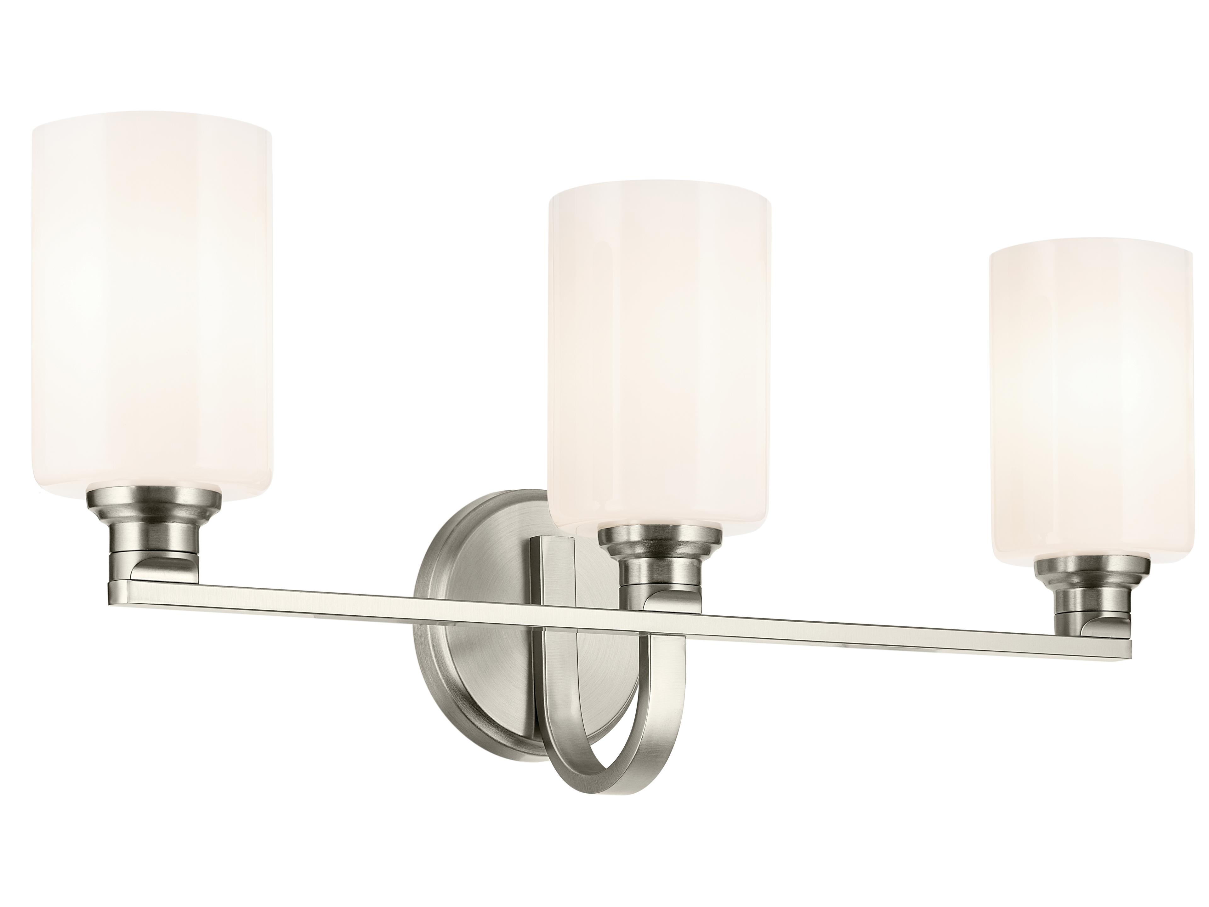 Gioe 3-Light Brushed Nickel Vanity Light