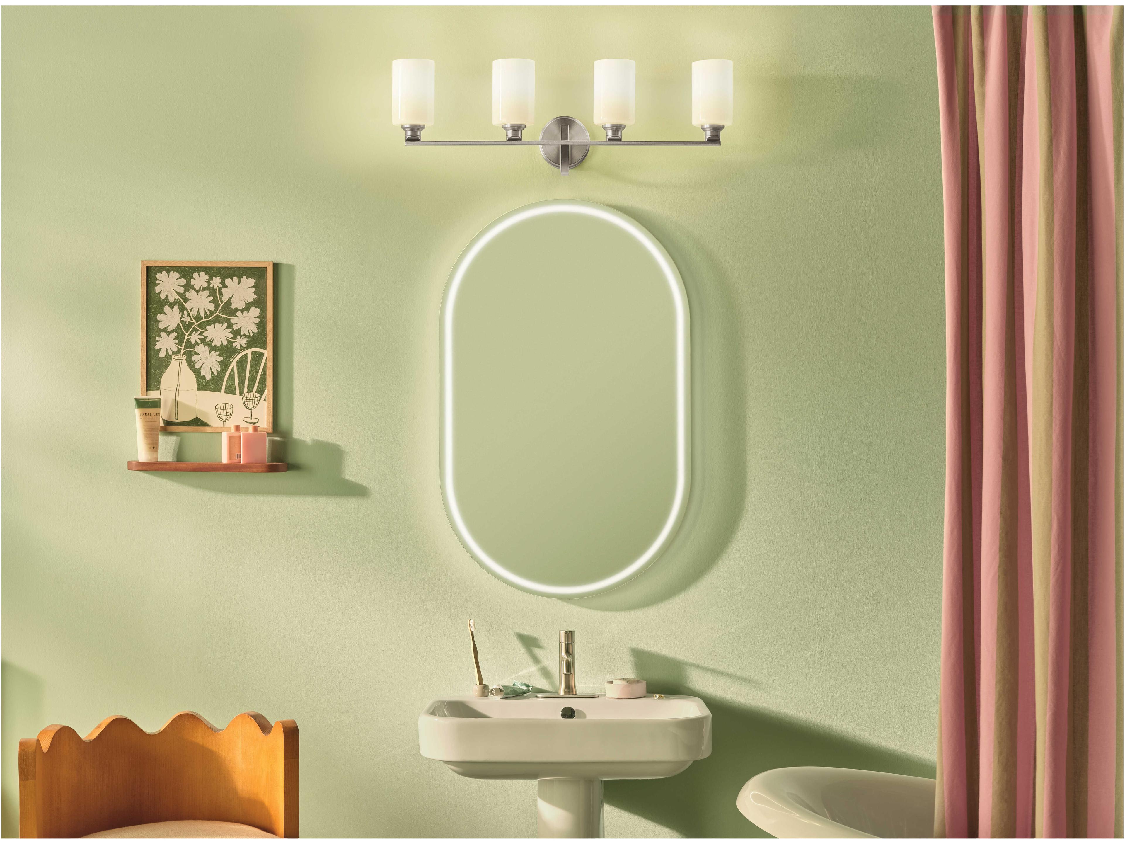 Kichler Gioe 4-Light Brushed Nickel Vanity Light