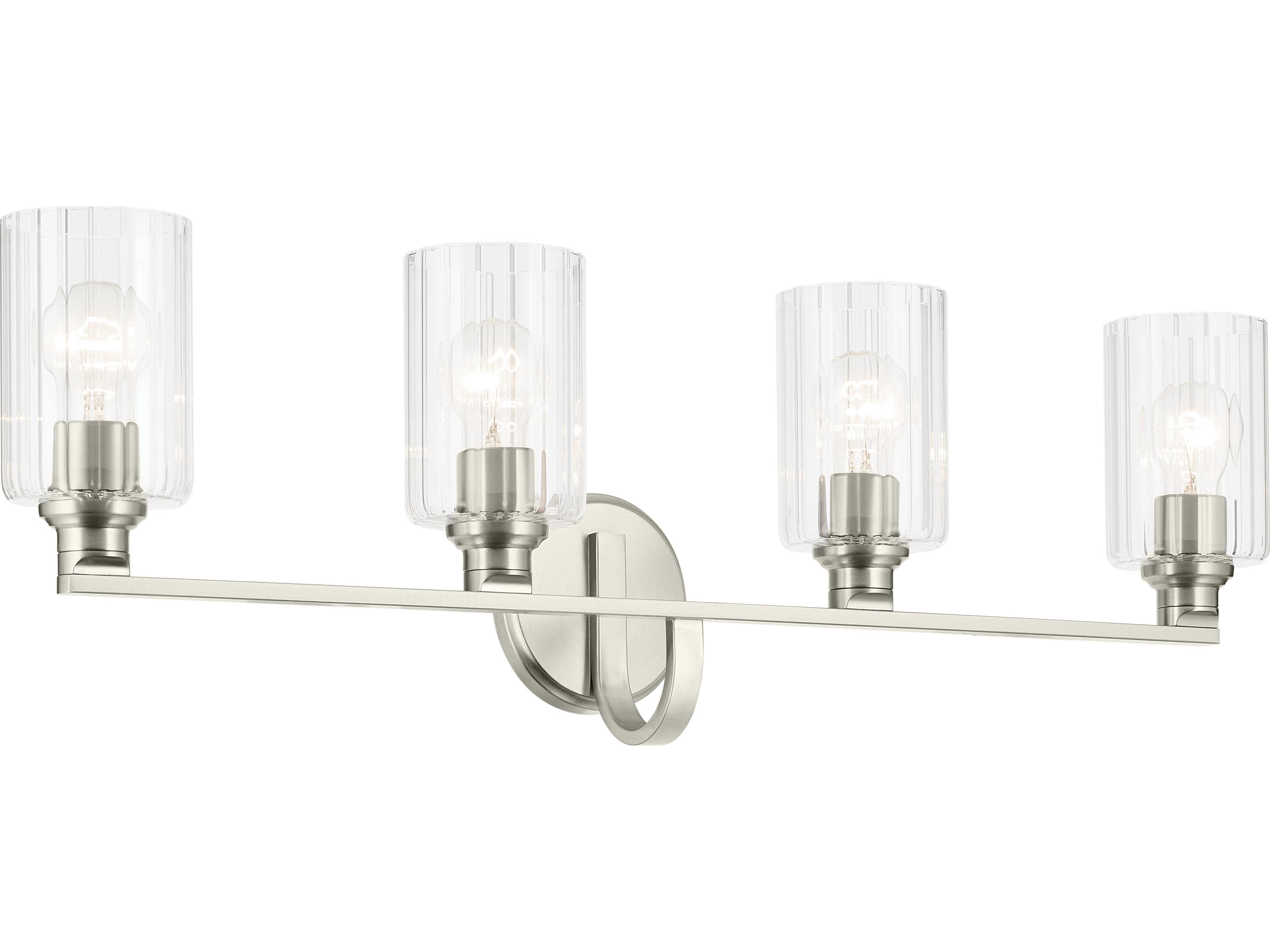 Gioe 4-Light Brushed Nickel Vanity Light
