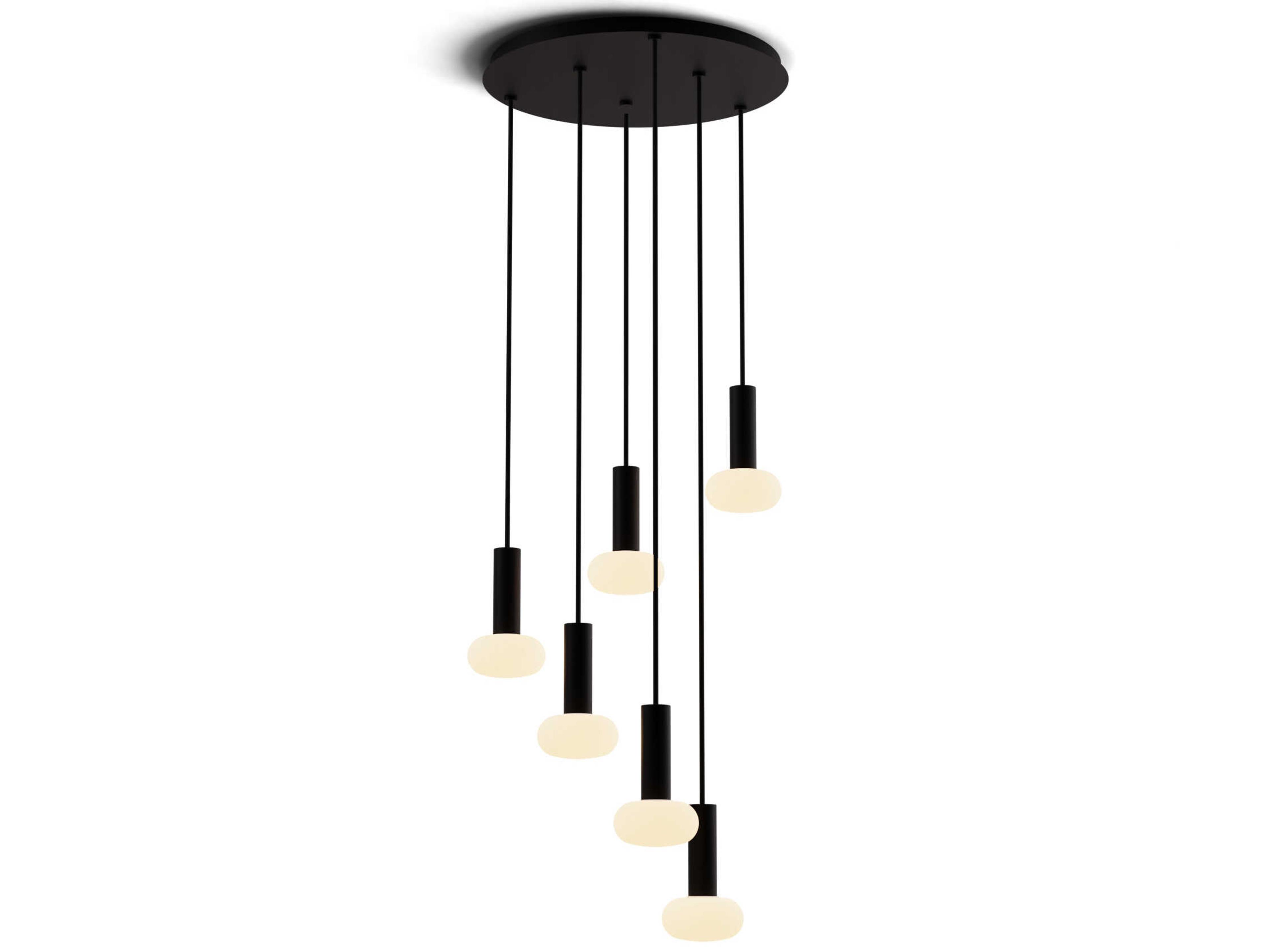 Koncept Combi Matte Black Cylinder Pendant