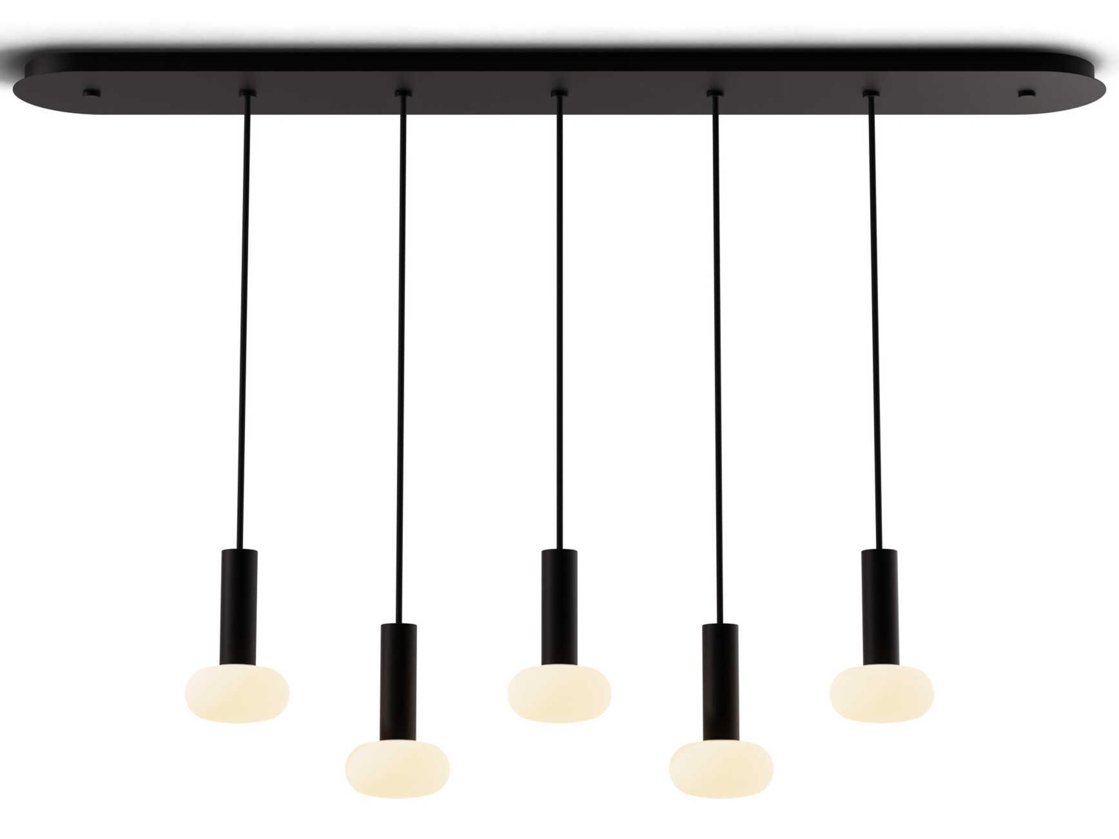 Combi Linear 5-Light Pendant in Matte Black