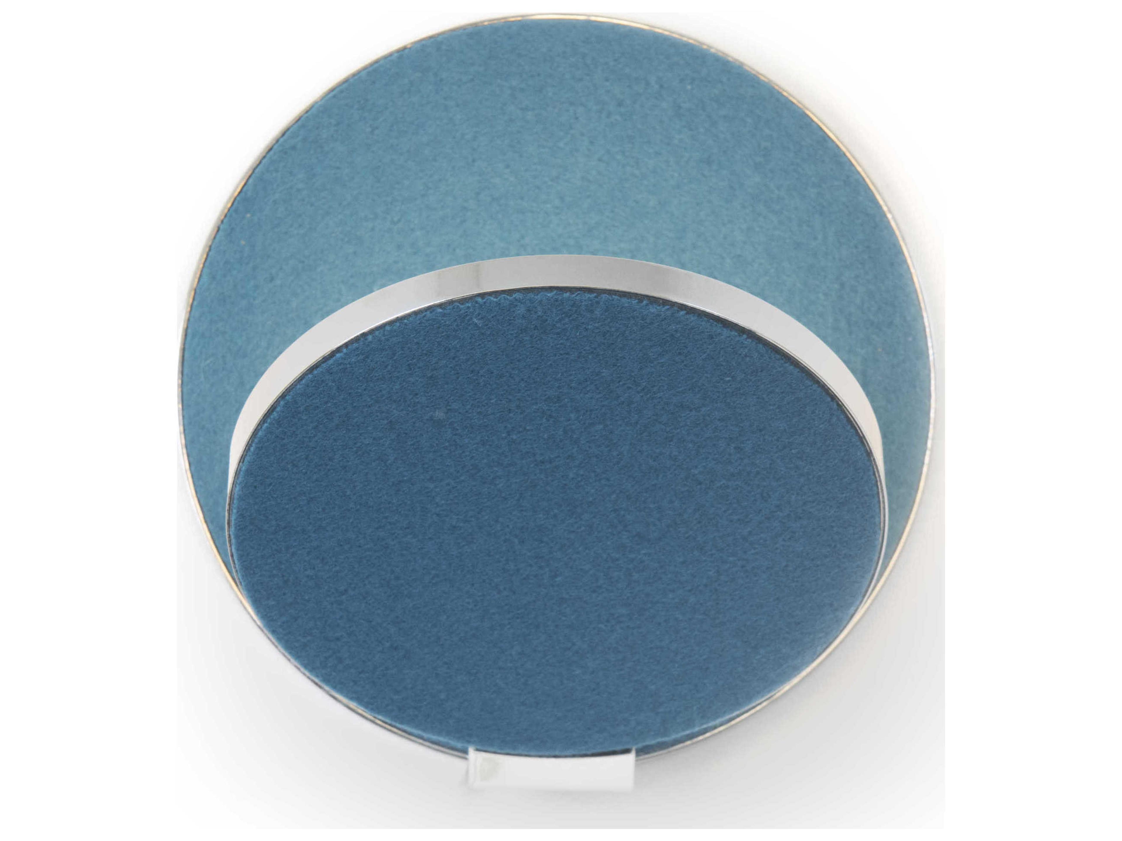 Koncept Gravy Chrome Body Azure Felt Blue LED Wall Sconce
