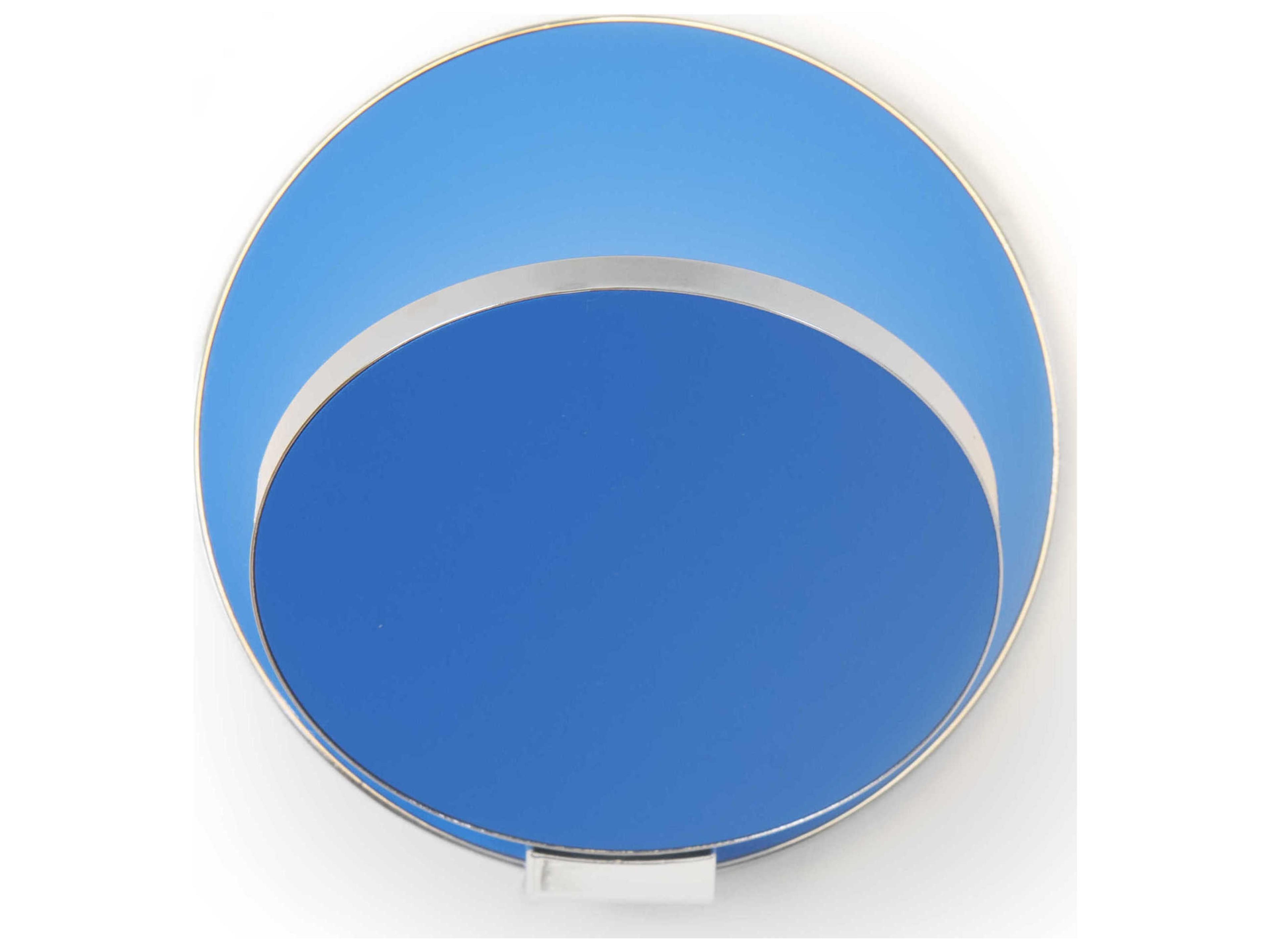 Koncept Gravy Chrome Body Matte Blue Face Plates LED Wall Sconce