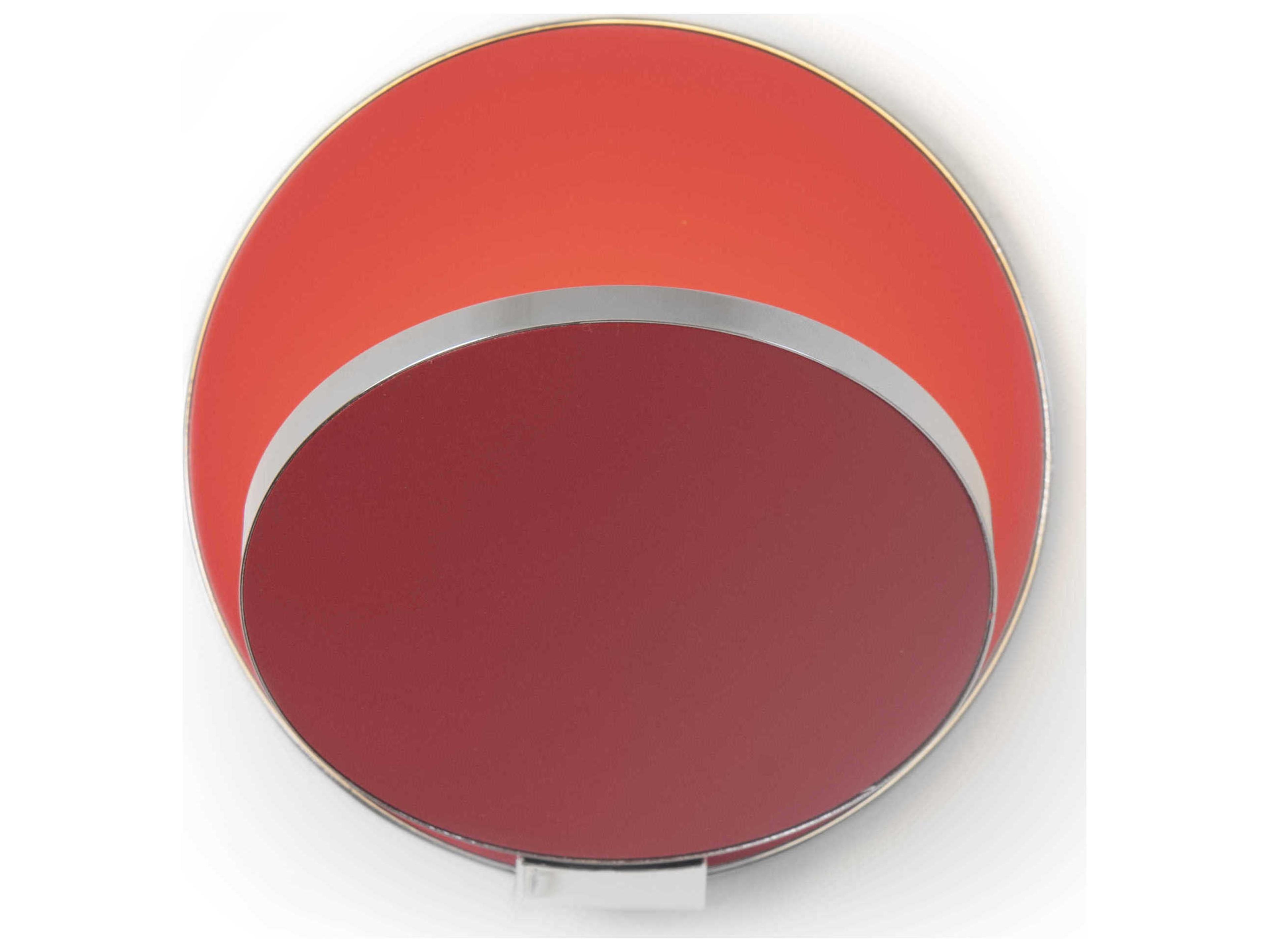 Koncept Gravy Chrome Body Matte Red Face Plates LED Wall Sconce