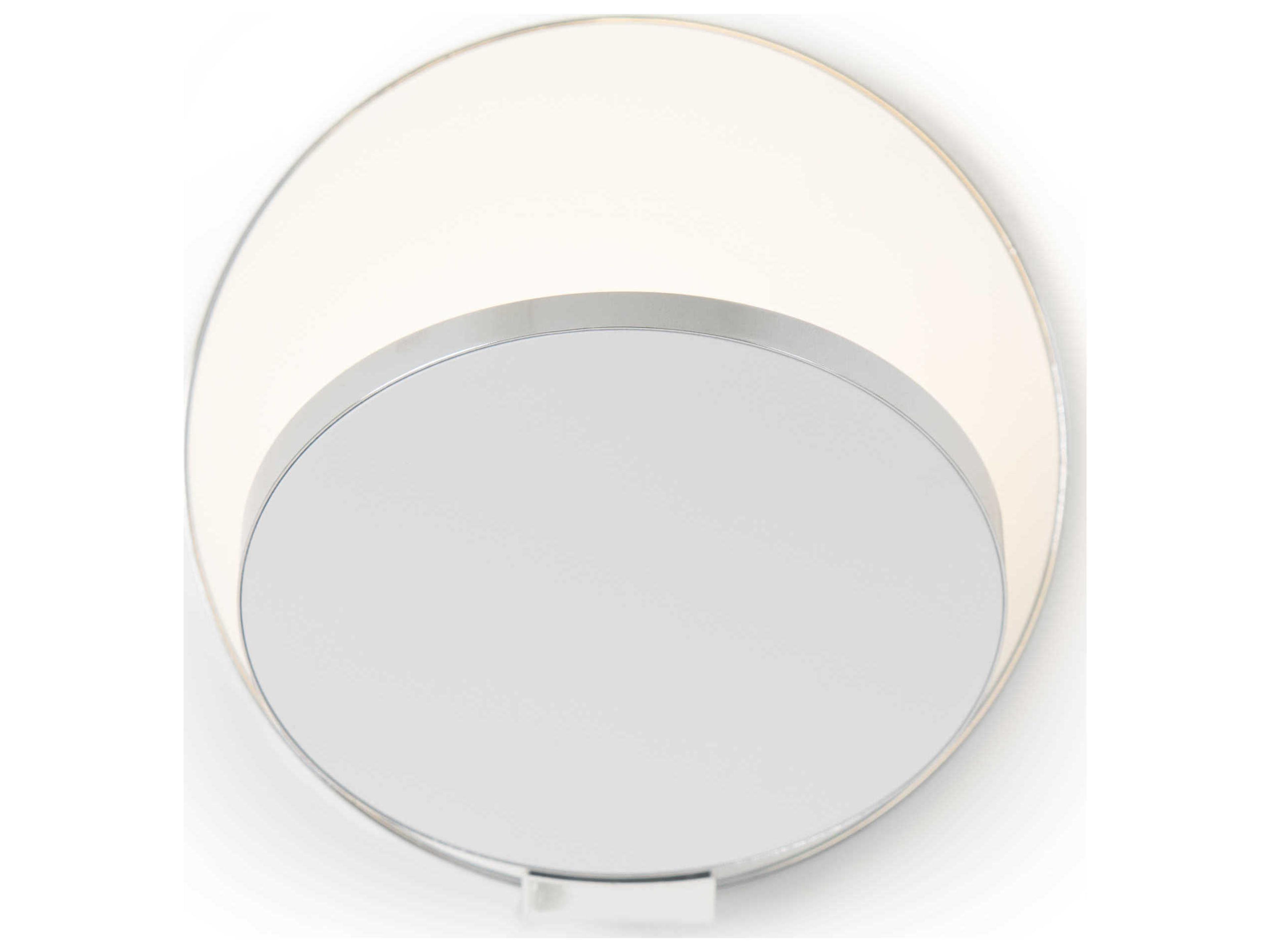 Koncept Gravy Chrome Body Matte White Face Plates LED Wall Sconce