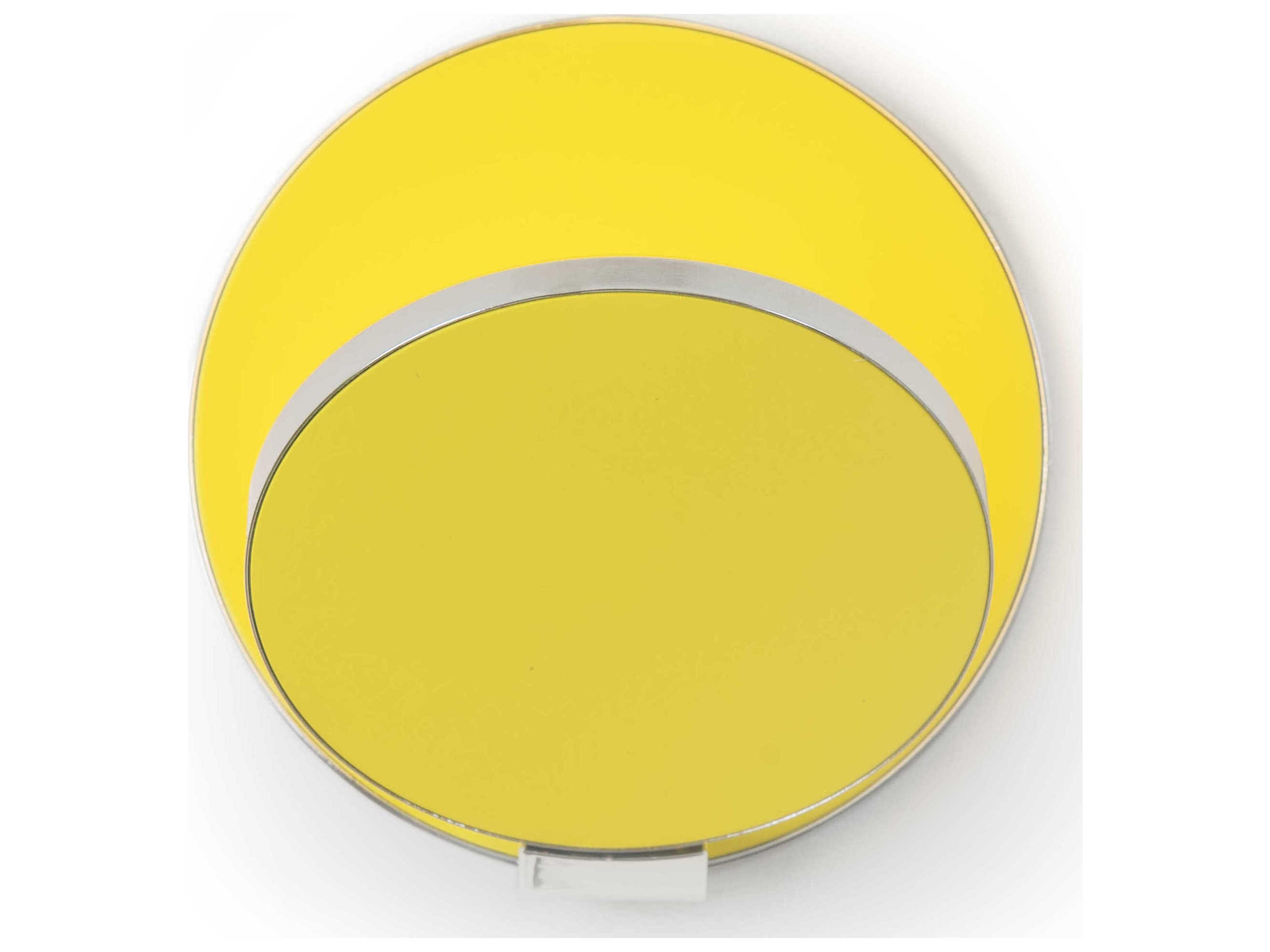 Koncept Gravy Chrome Body Matte Yellow Face Plates LED Wall Sconce