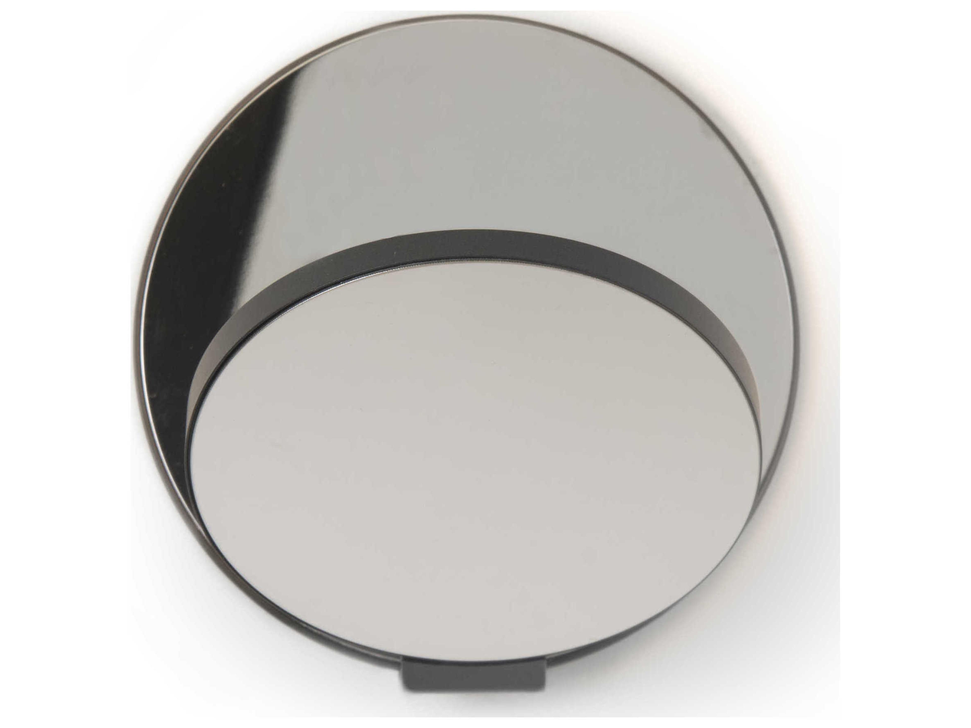 Koncept Gravy Metallic Black Body Chrome Face Plates LED Wall Sconce