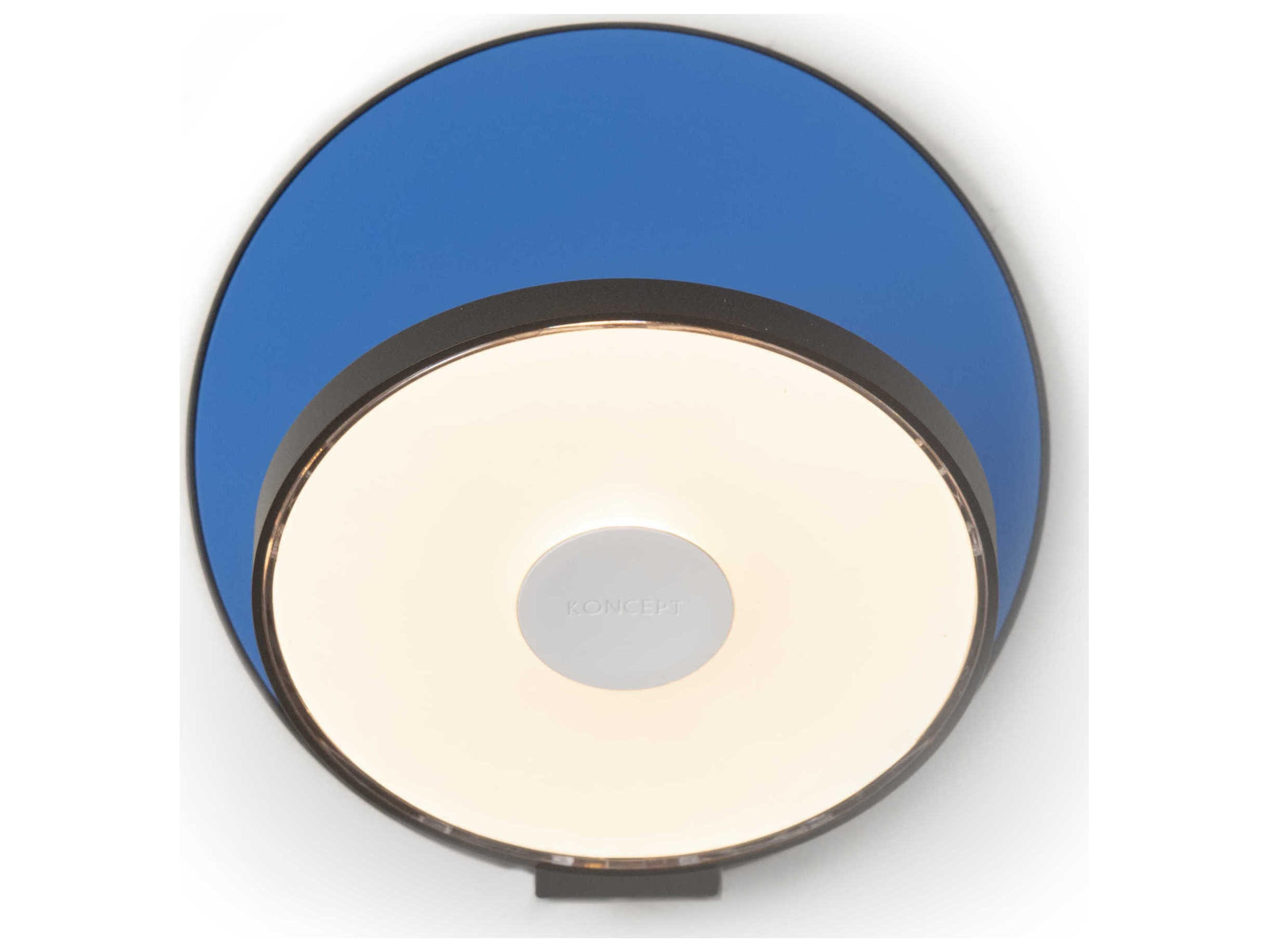 Gravy Wall Sconce in Matte Black and Marine Blue