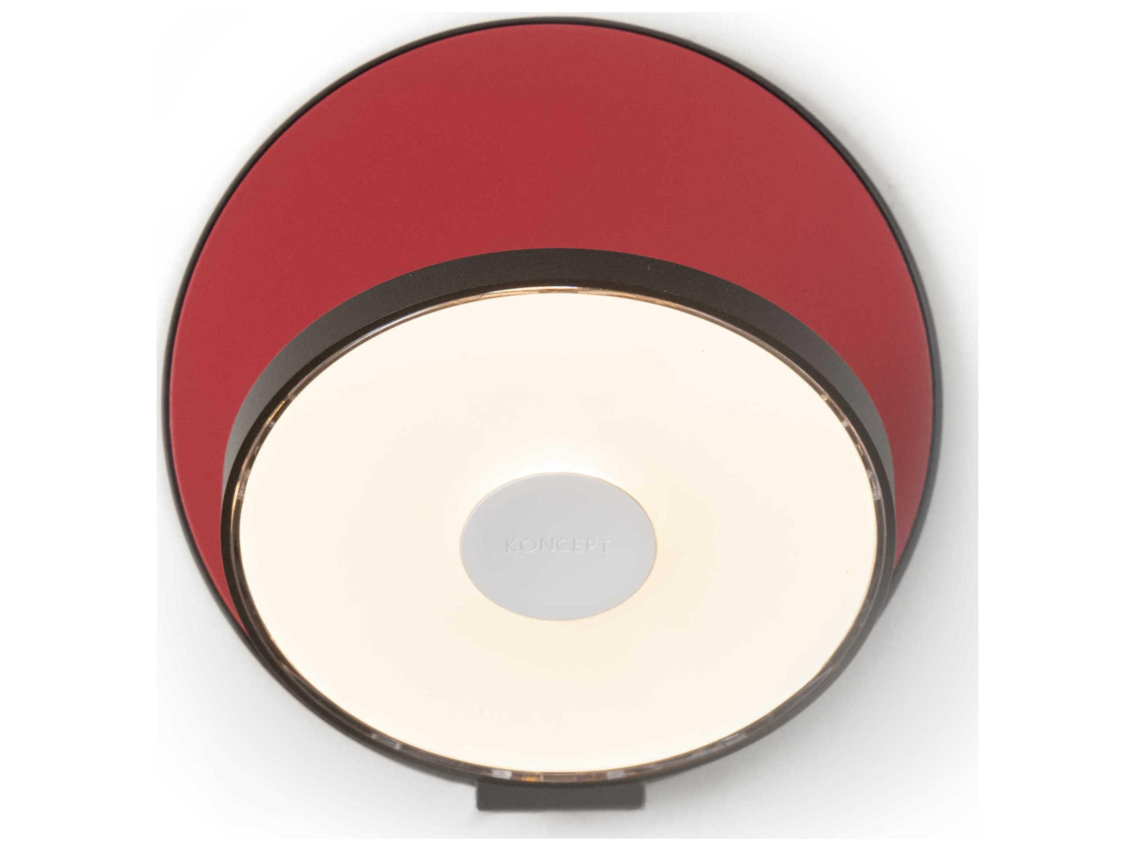 Gravy Wall Sconce in Matte Red and Metallic Black
