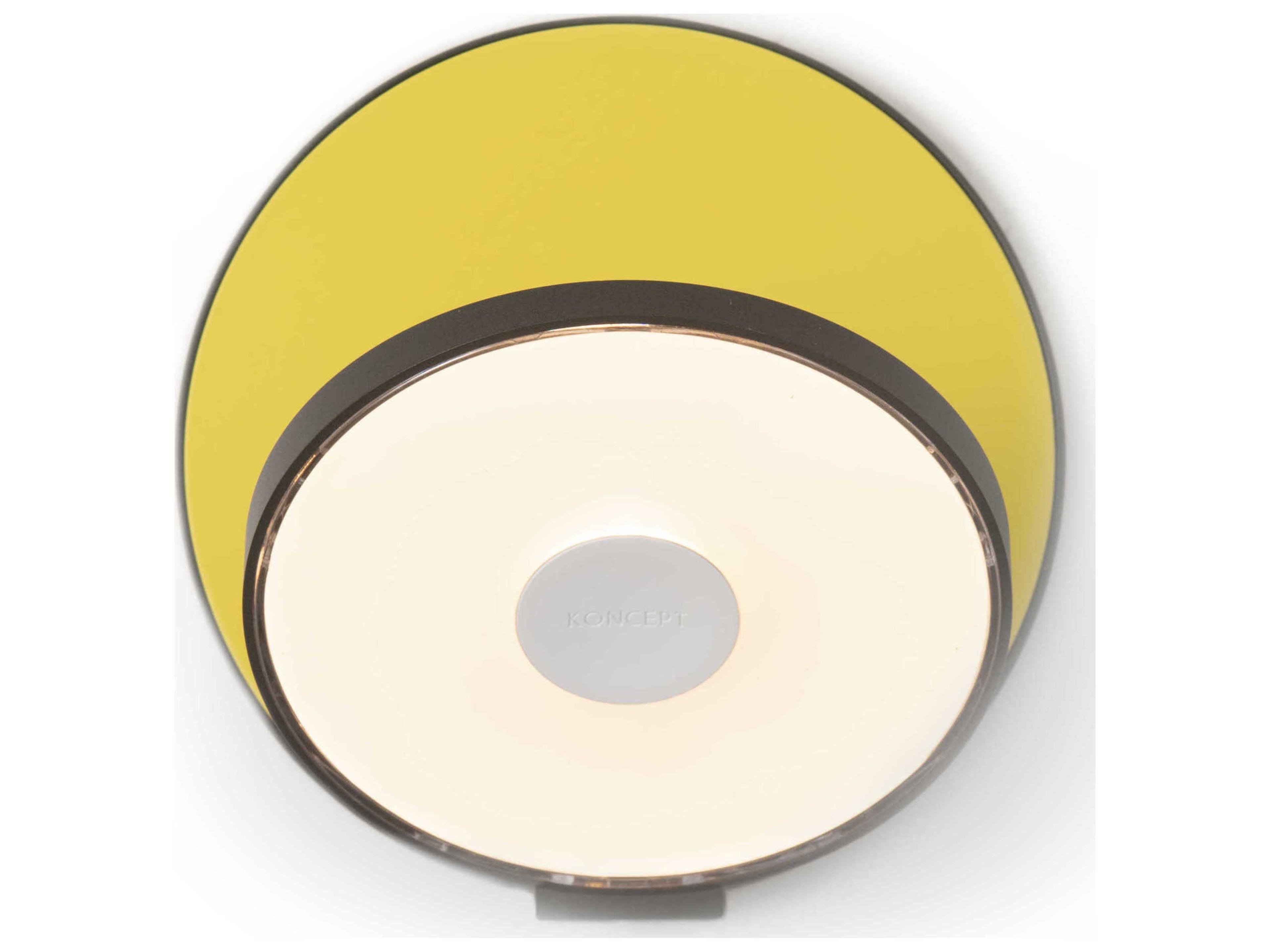 Gravy Wall Sconce Matte Black and Yellow Modern Light