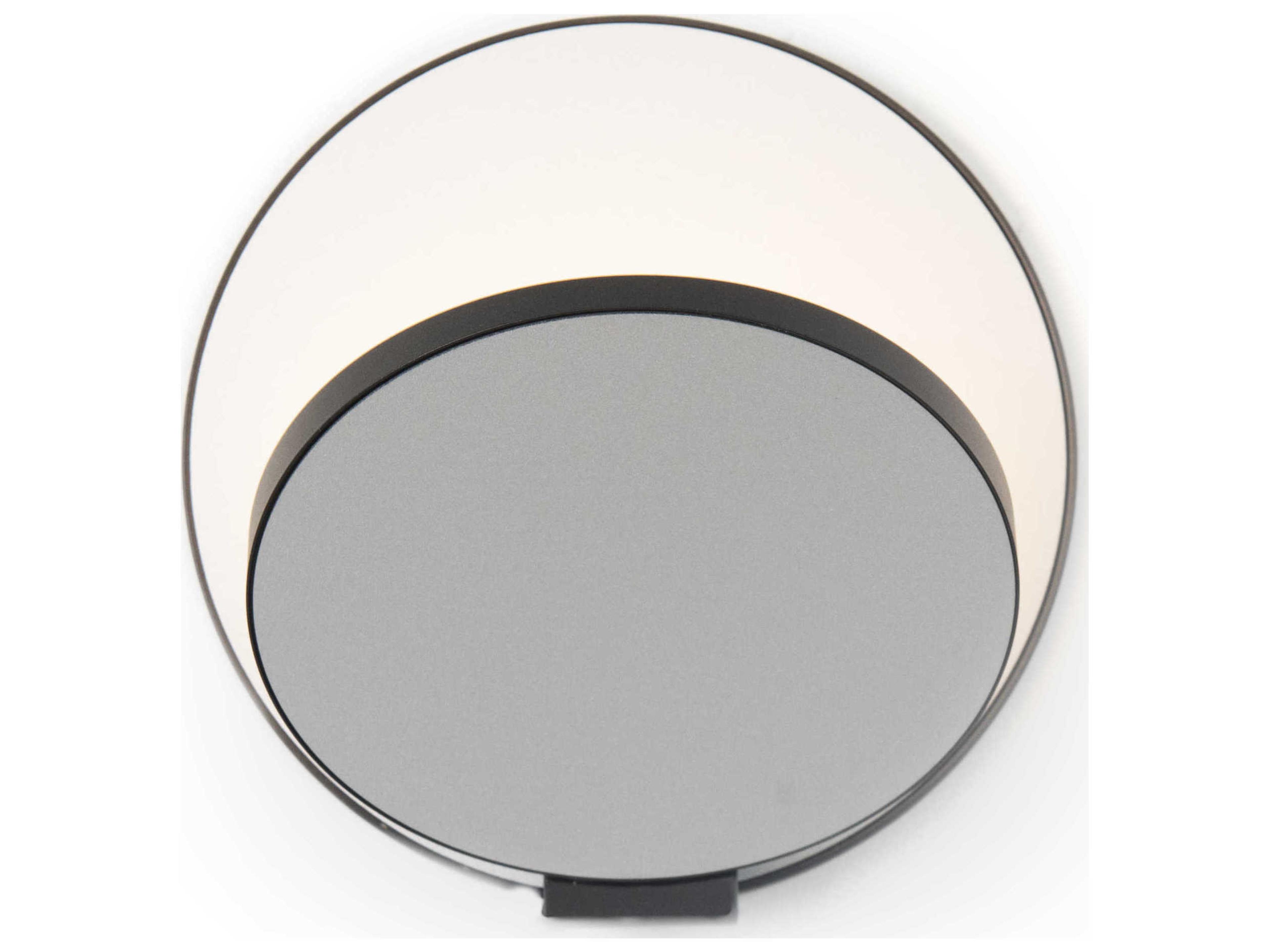 Koncept Gravy Metallic Black Body Silver Face Plates LED Wall Sconce