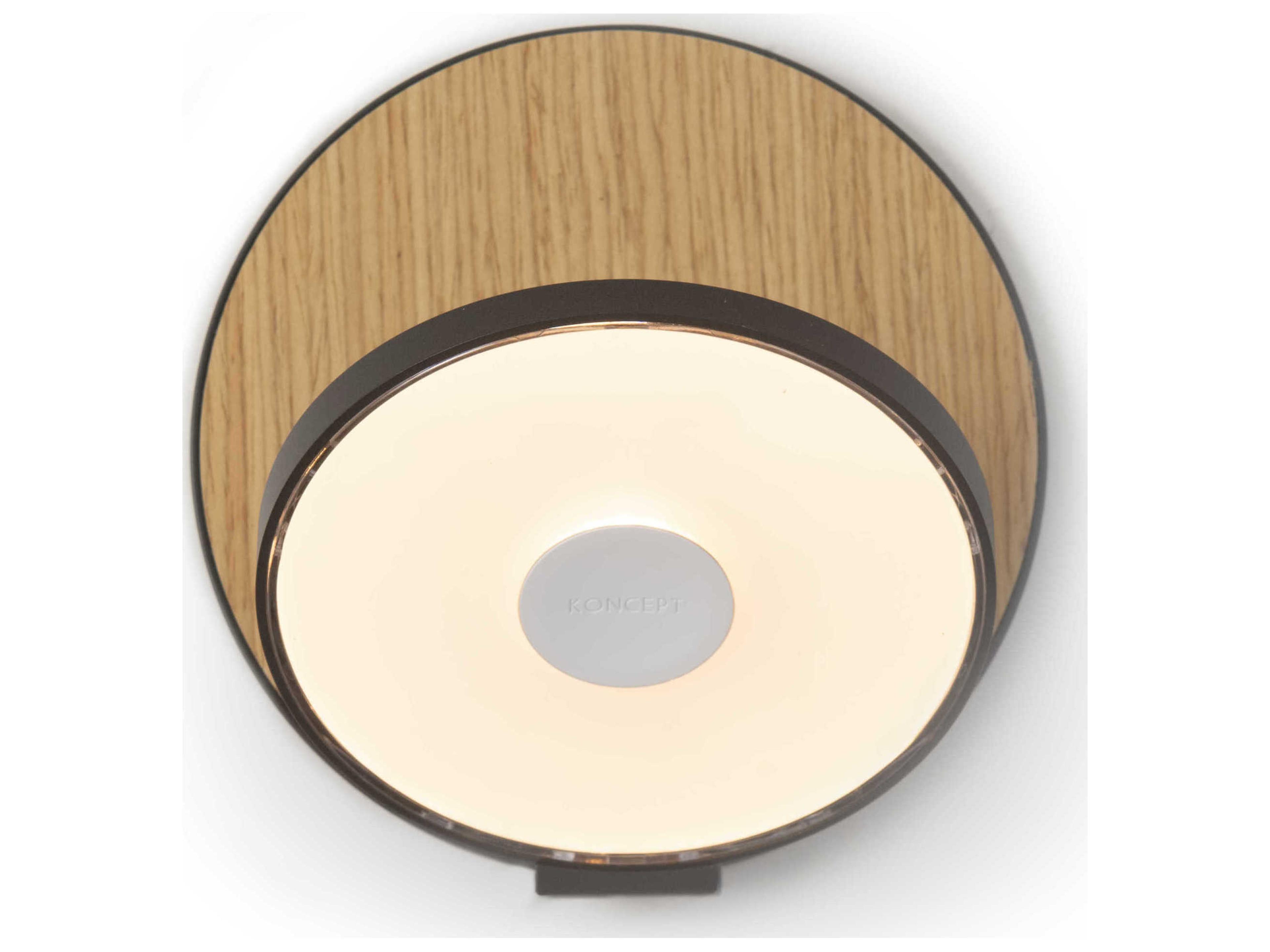 Gravy Wall Sconce in Metallic Black and White Oak