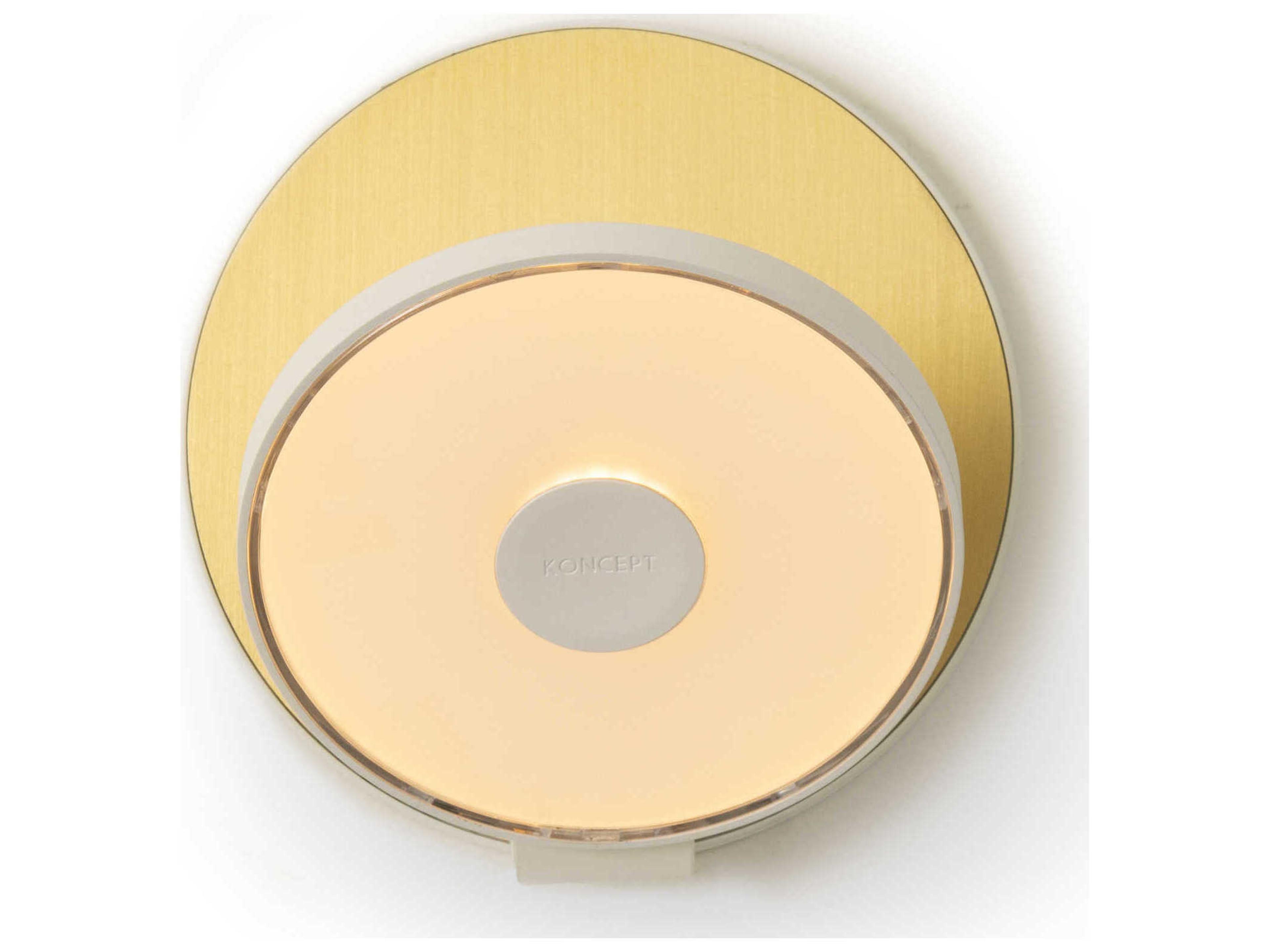 Gravy Wall Sconce Matte White and Brass