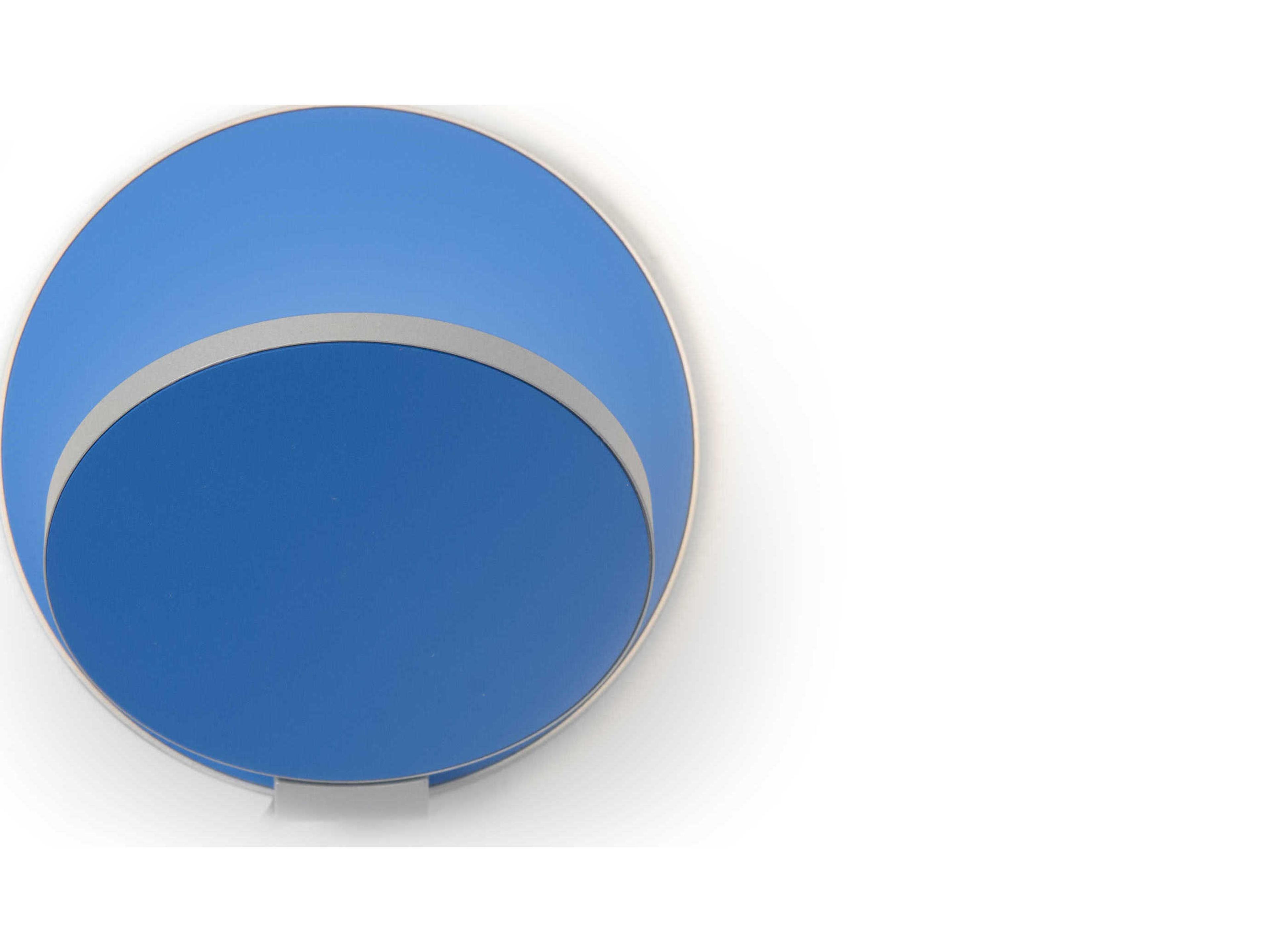 Koncept Gravy Silver Body Matte Blue Face Plates LED Wall Sconce