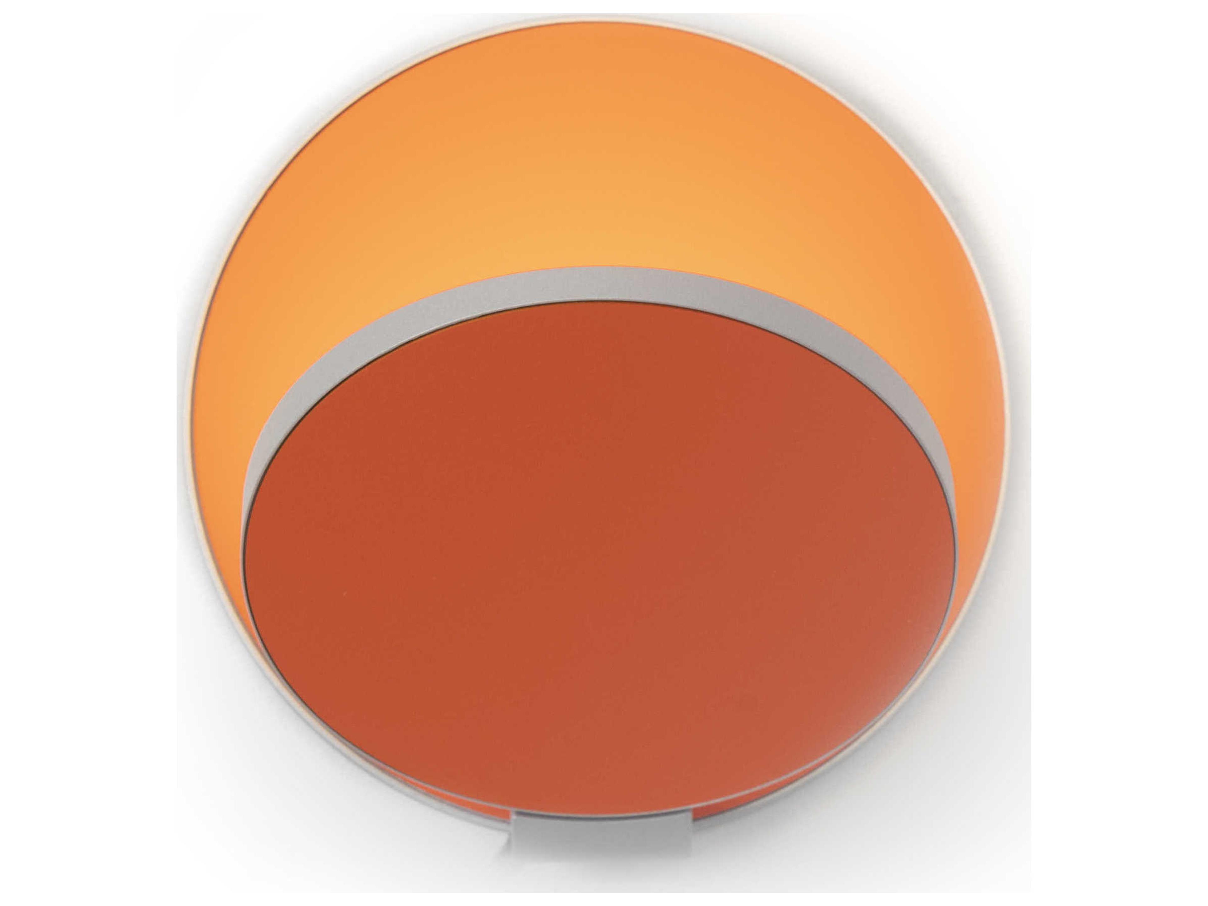 Koncept Gravy Silver Body Matte Orange Plates LED Wall Sconce