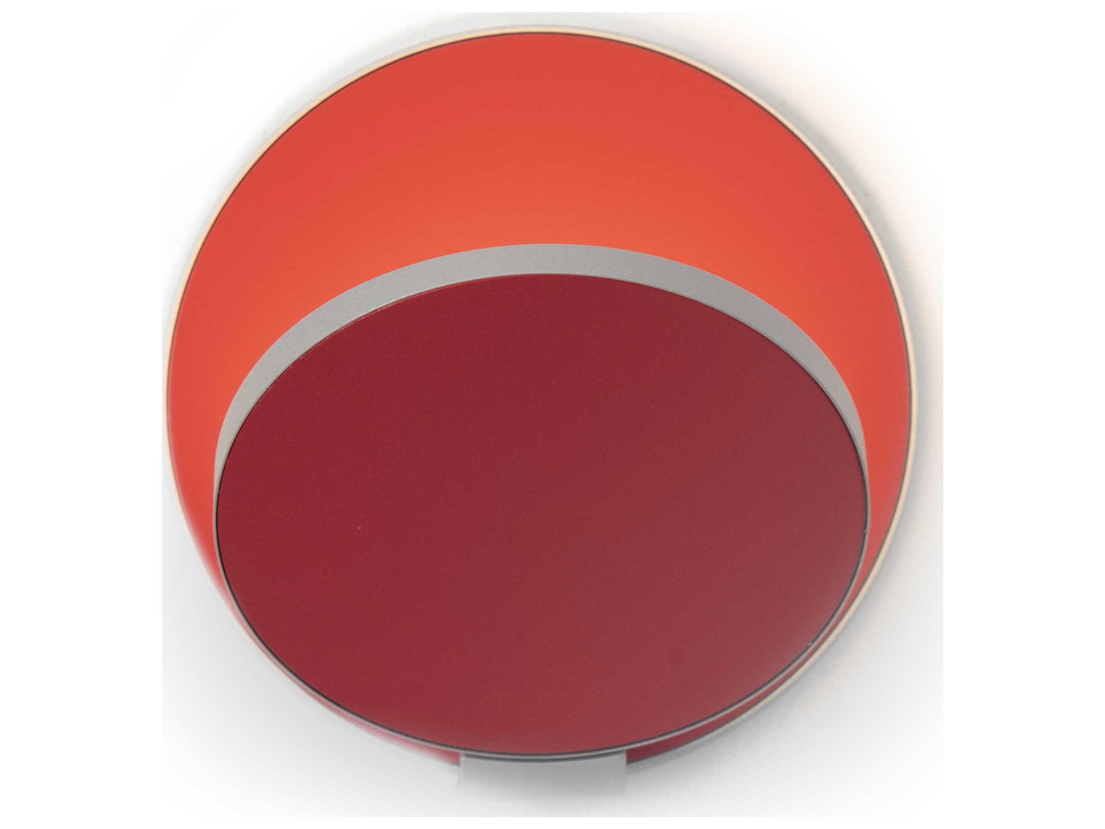 Koncept Gravy Silver Body Matte Red Plates LED Wall Sconce