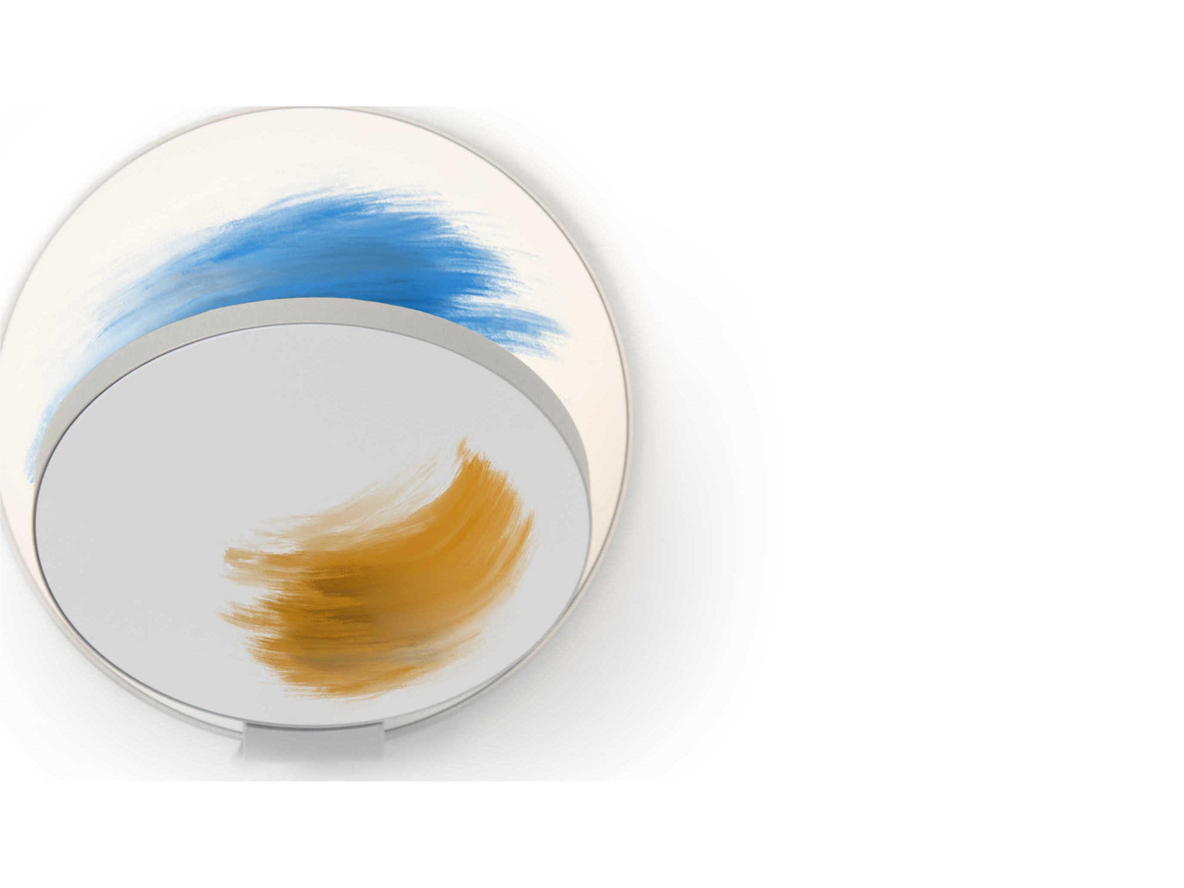 Koncept Gravy Silver Body Paintable Face Plates White LED Wall Sconce