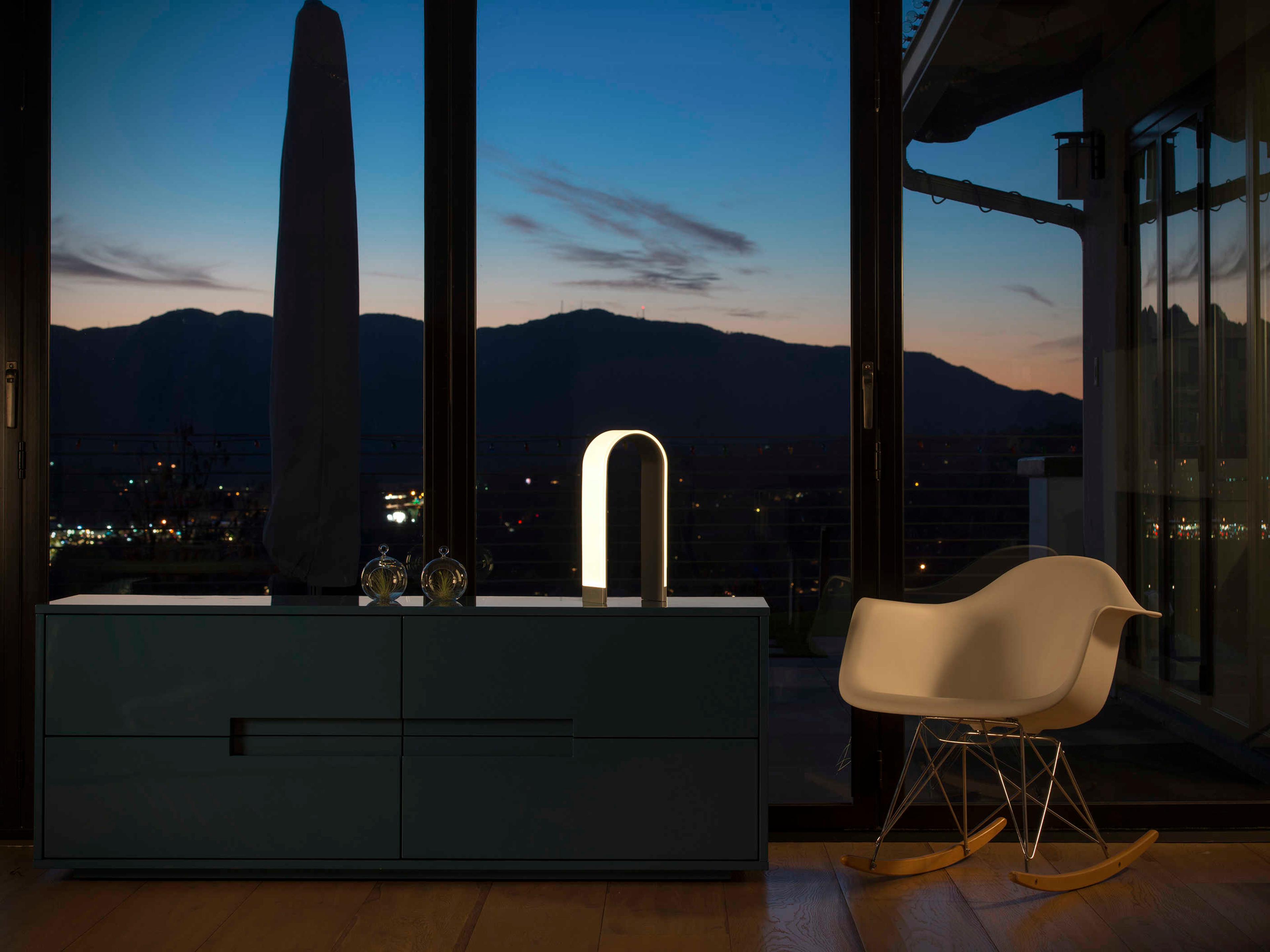 Koncept Mr N LED Silver Table Lamp